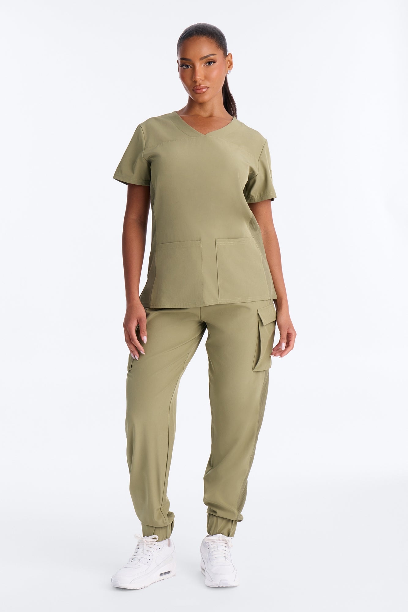 Active Care Uniform Scrub Jogger Set - Olive image 1