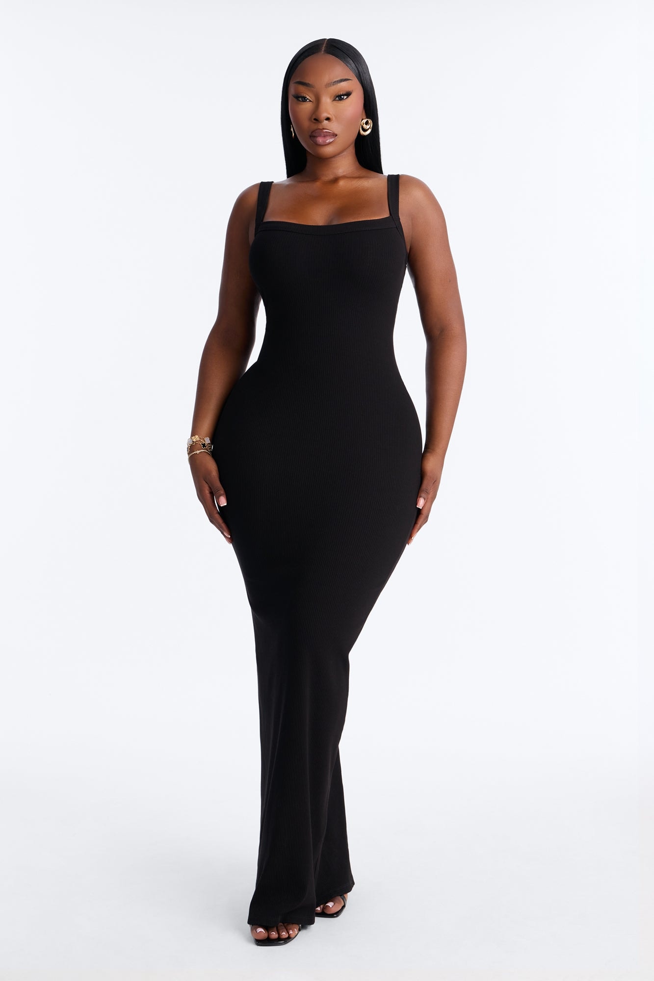 Ericka Snatched Maxi Dress - Black image 1