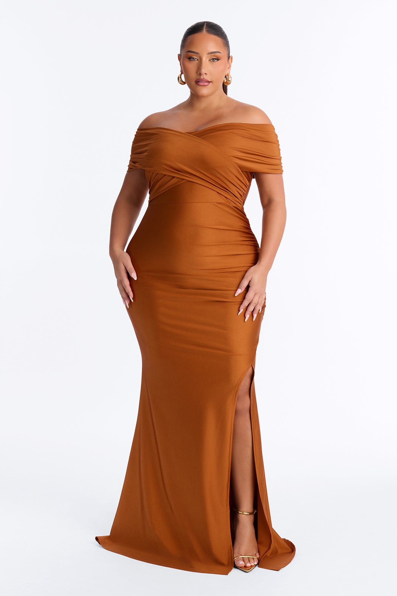 Ignore The Romance Maxi Dress - Bronze image 1