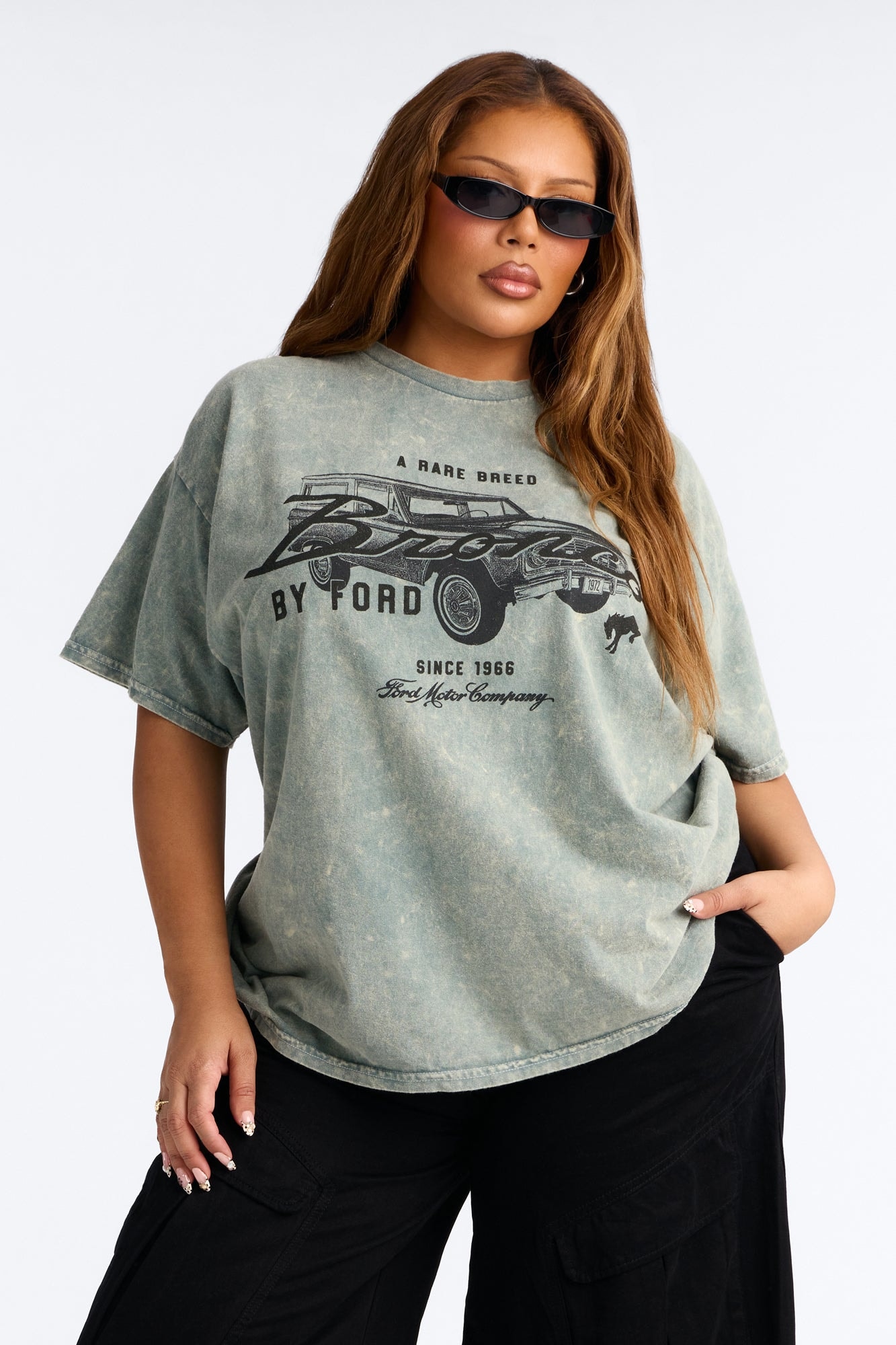 Ford Bronco Vintage Logo Tee - Dark Grey image 1