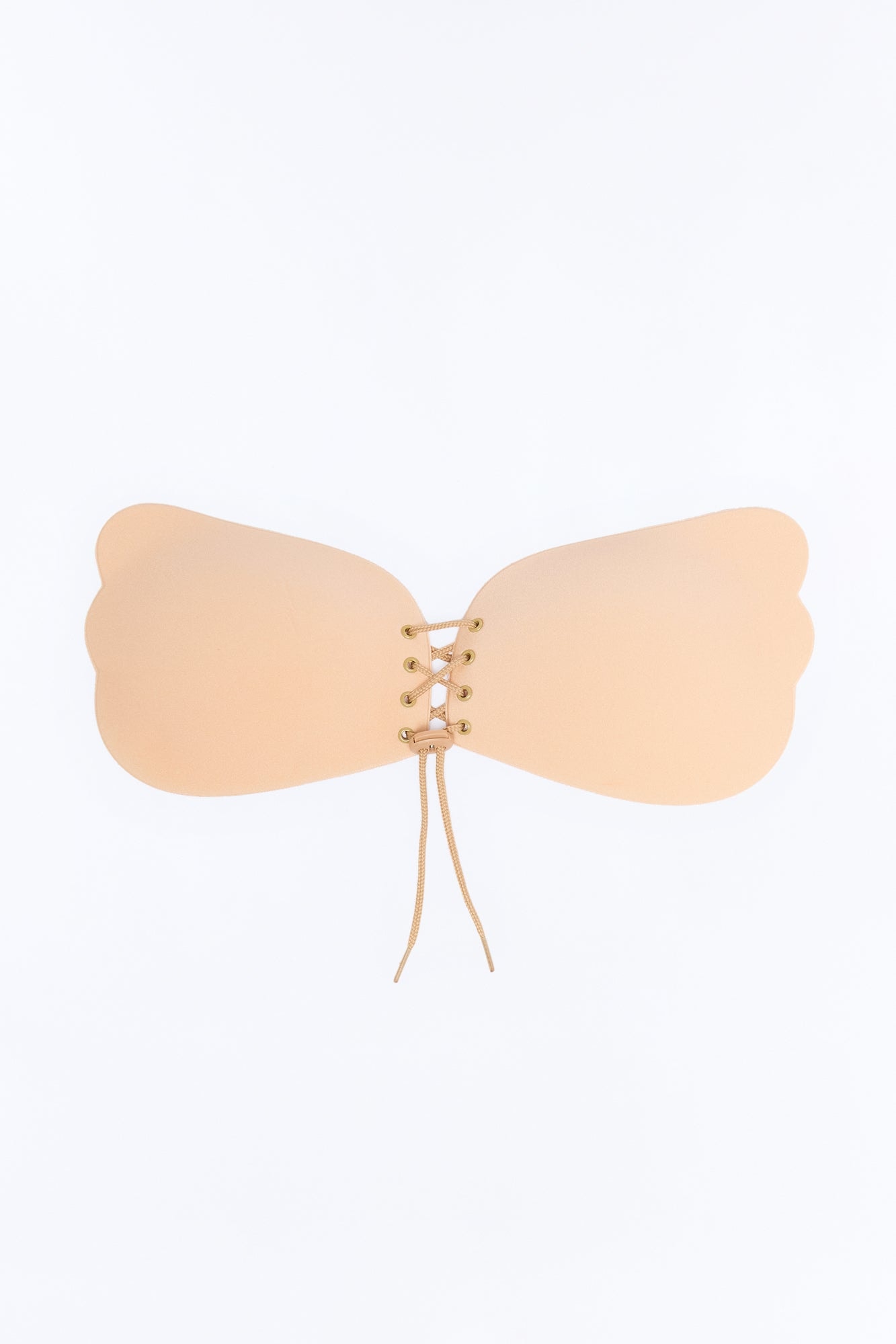 Smooth Invisible Lift Lace Up Sticky Bra - Nude image 1