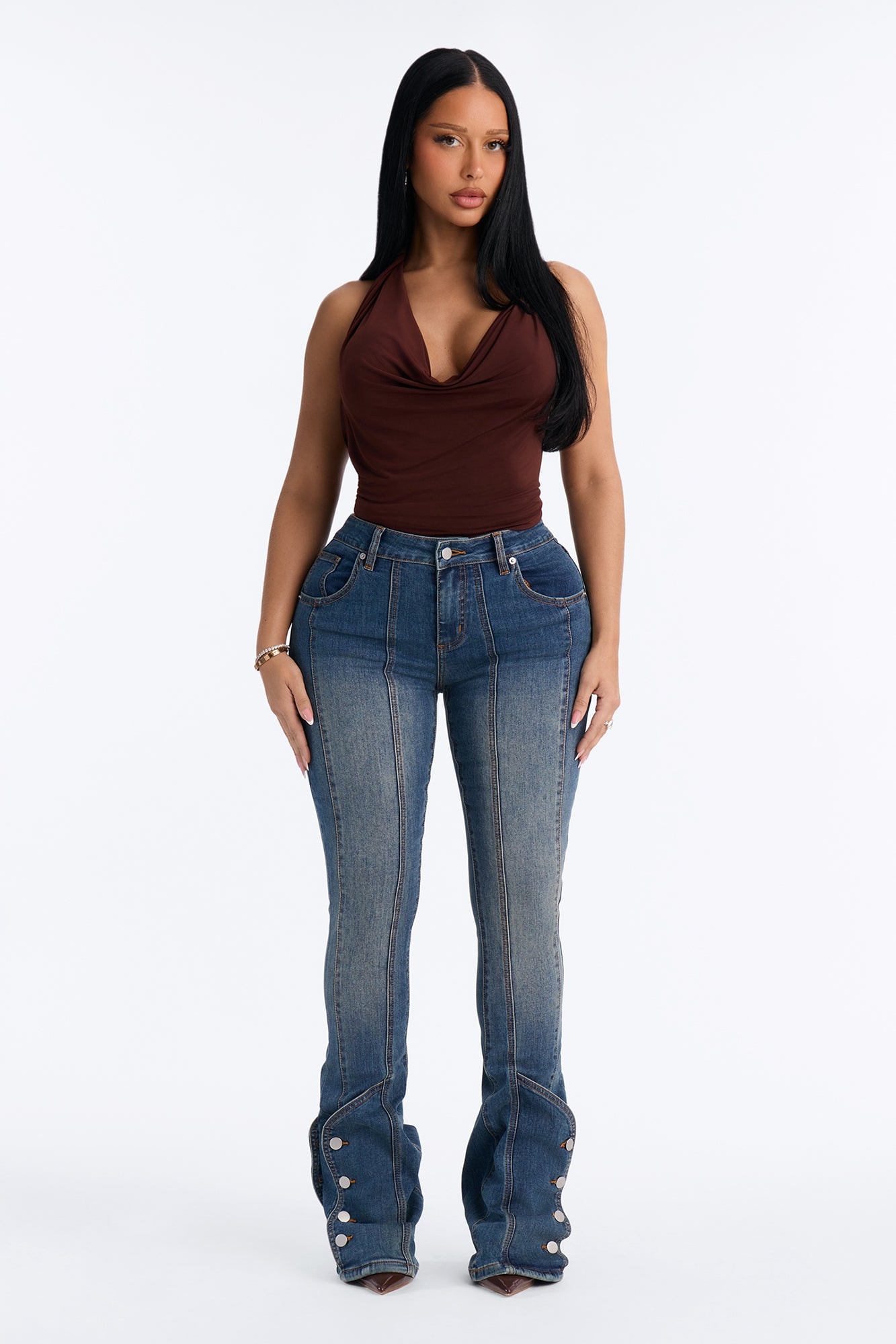Out Of Pocket Long Length Slim Straight Premium Jeans - Dark Wash alternate