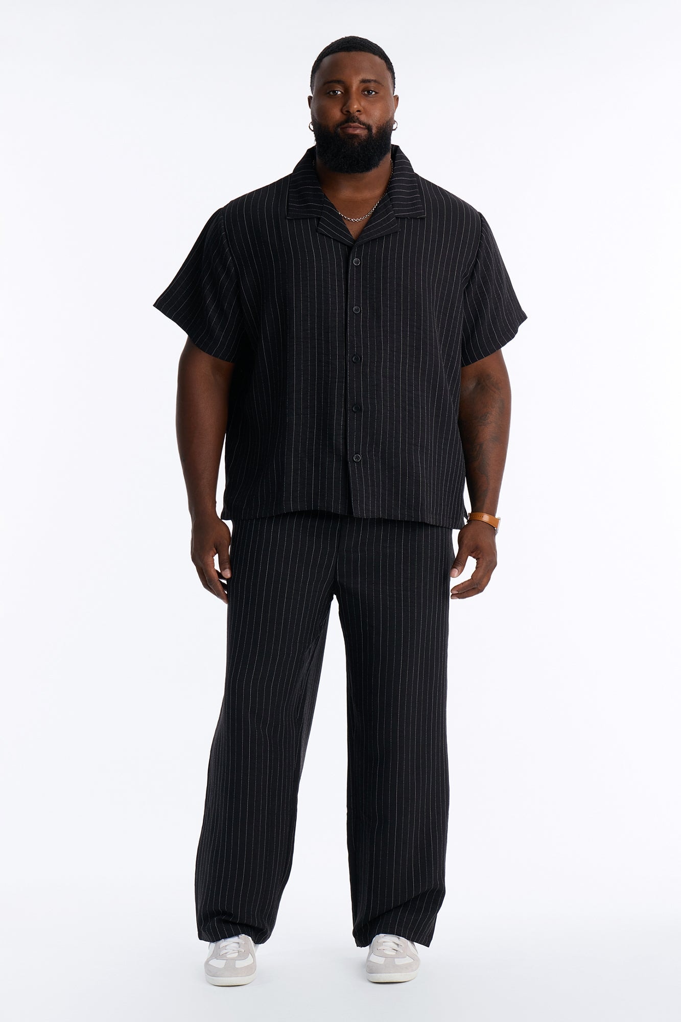 Off Stitch Relaxed Cuban Collar Shirt - Black/combo alternate
