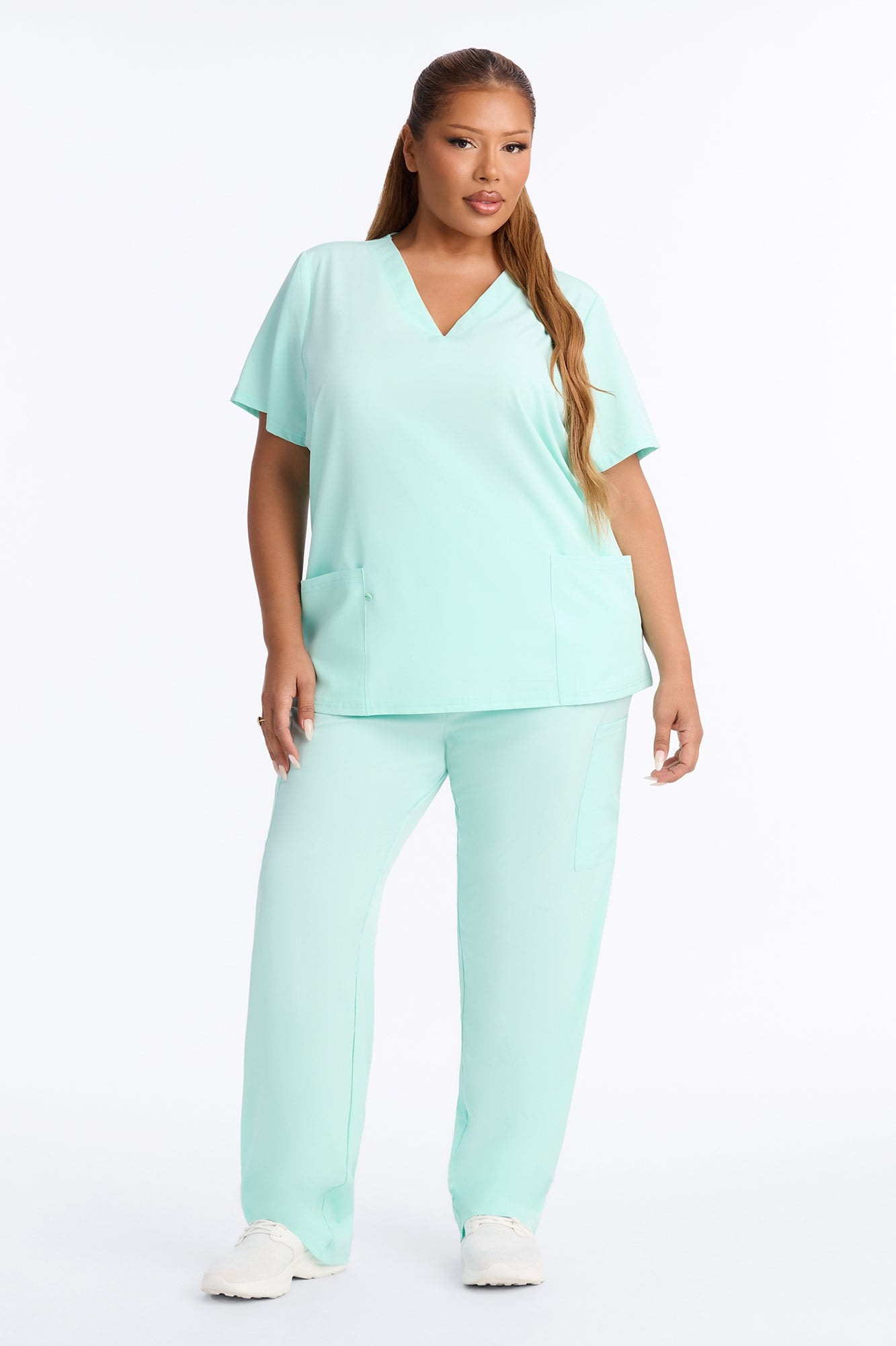 On Call Stretch Uniform Scrub Set - Mint image 1
