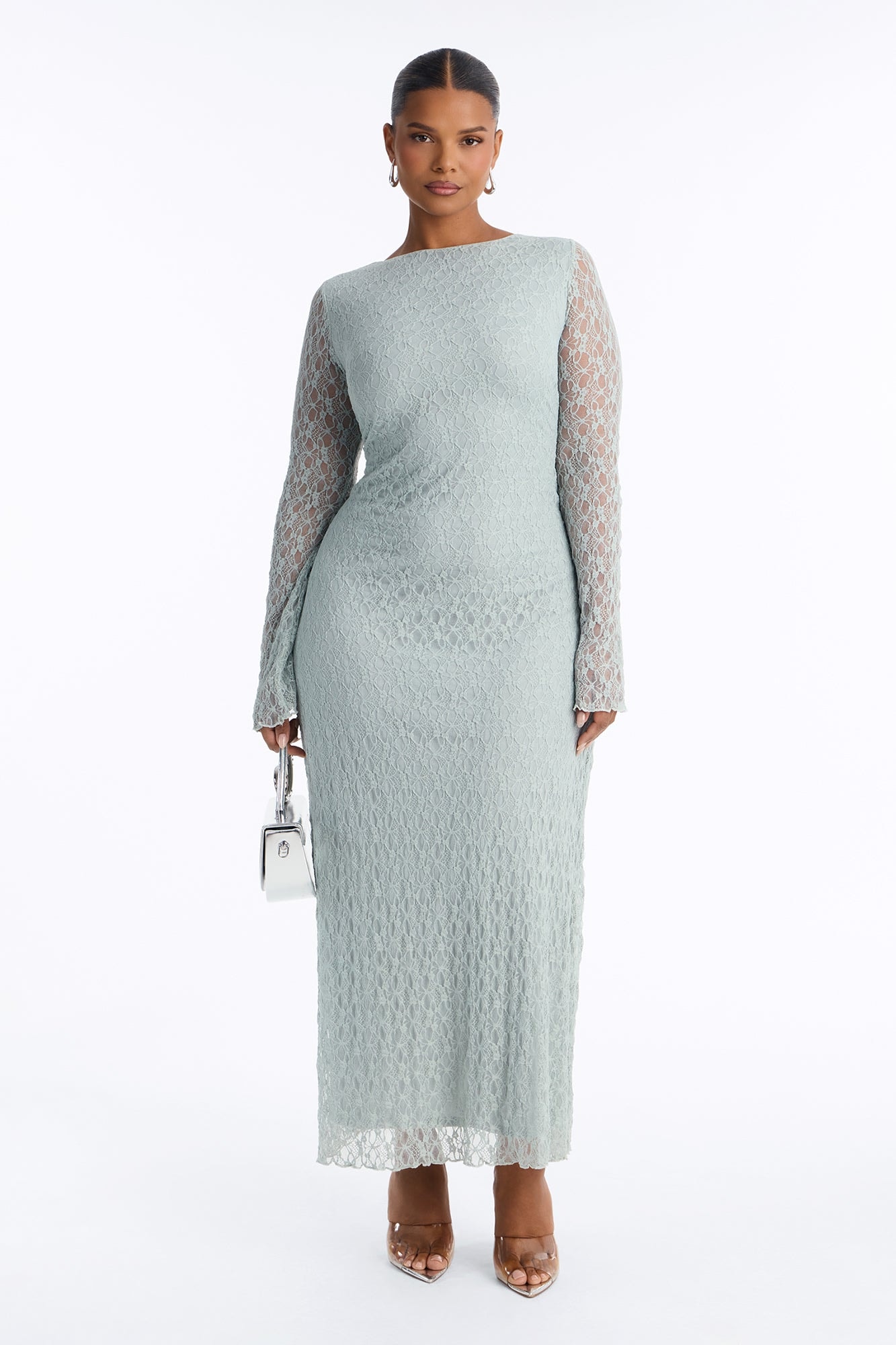 Always On Your Mind Lace Maxi Dress - Sage image 1
