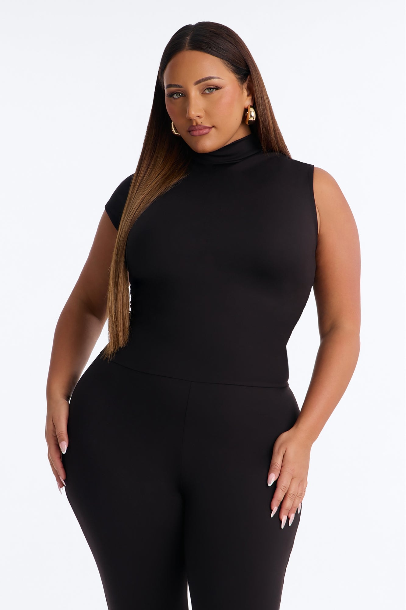 Take The Hint One Sleeve Jumpsuit - Black alternate