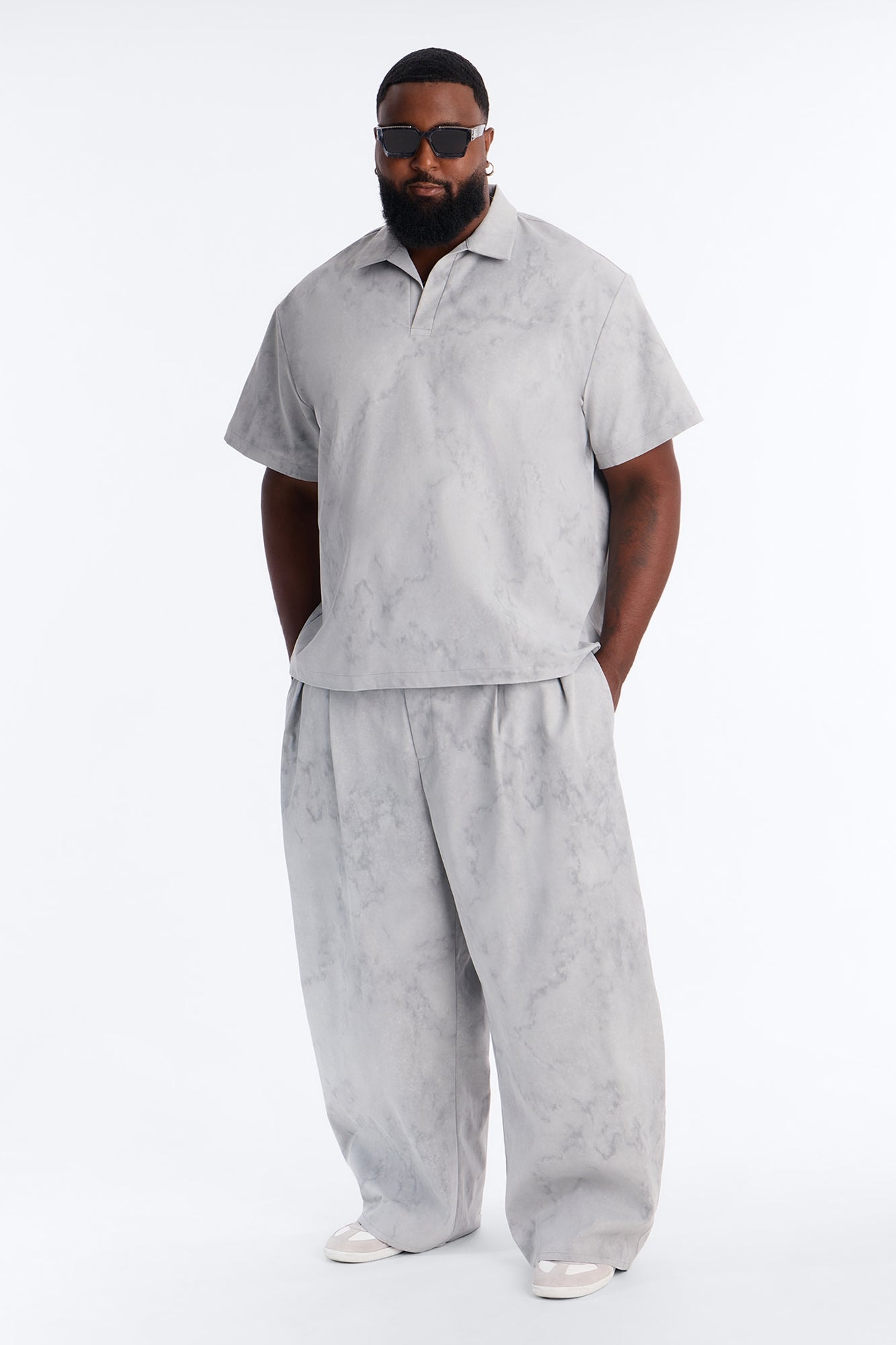 Modern Envoy Baggy Pleated Pant - Grey alternate