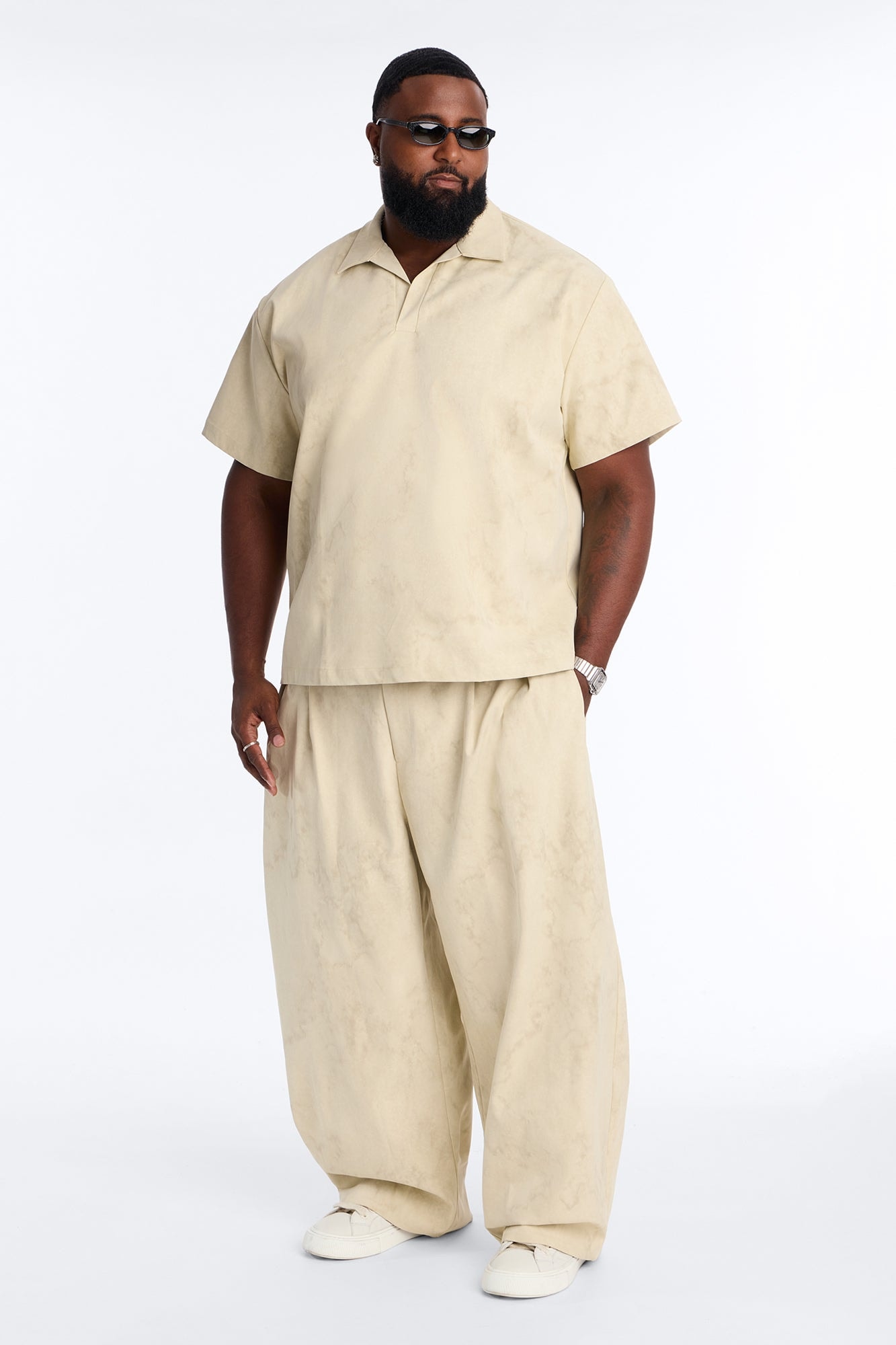 Modern Envoy Baggy Pleated Pant - Tan alternate