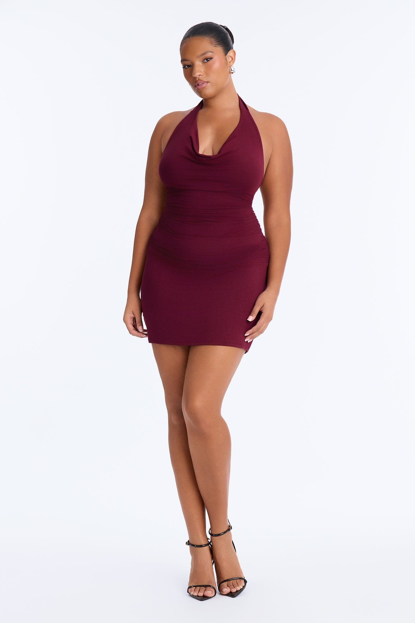 Jax Double Lined Mini Dress - Burgundy alternate
