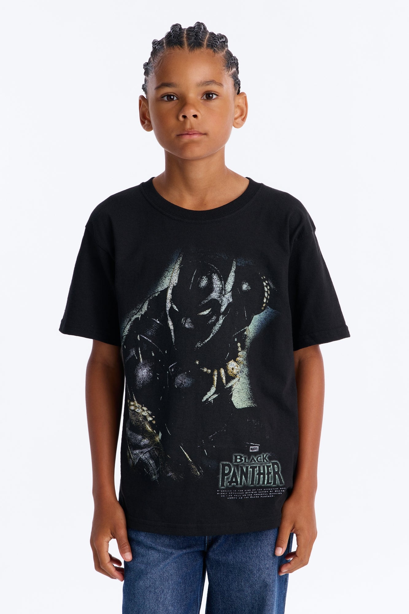 Mini T'Challa Of Wakanda Short Sleeve Tee - Black image 1