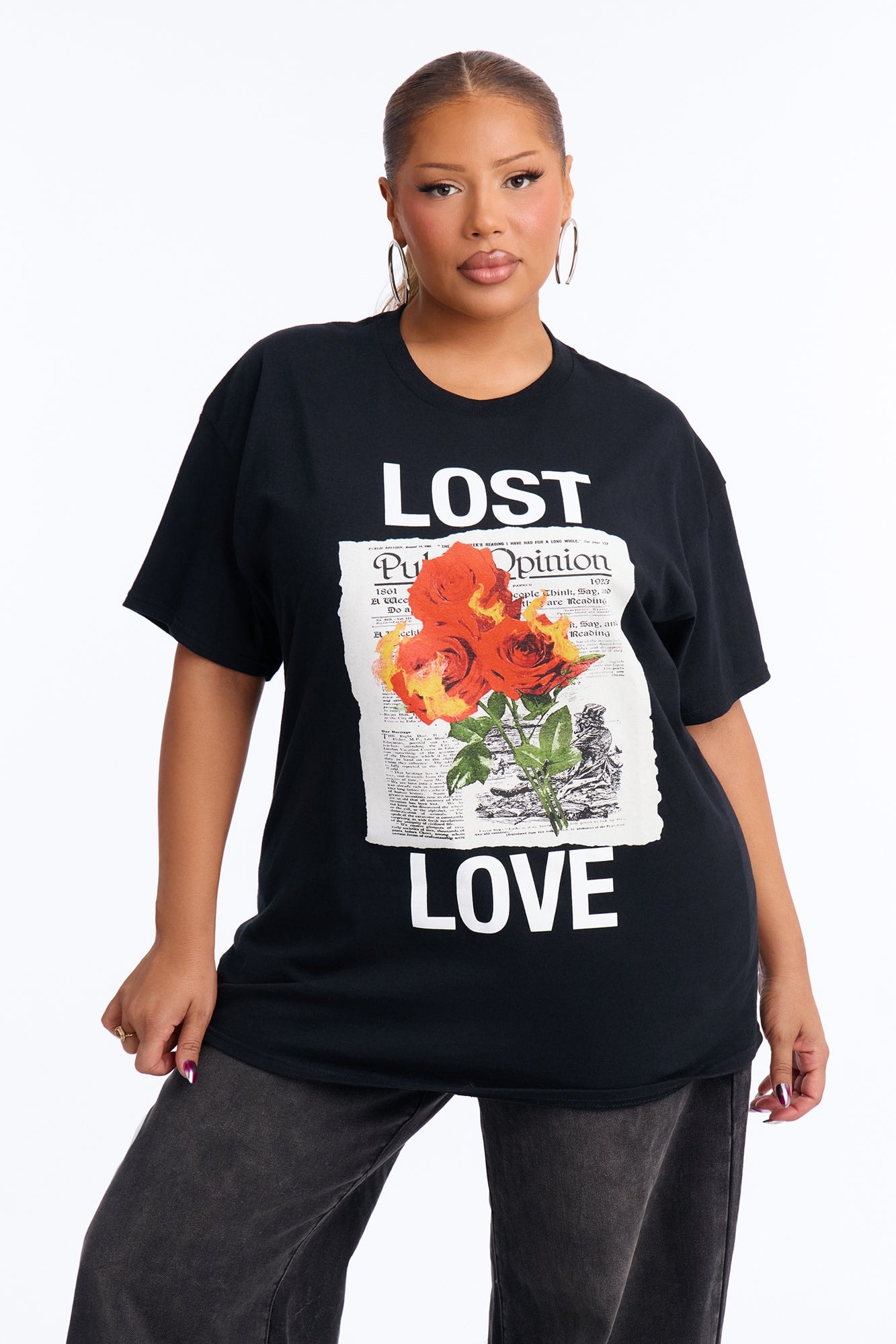 Lost In Love Graphic Tee - Black image 1