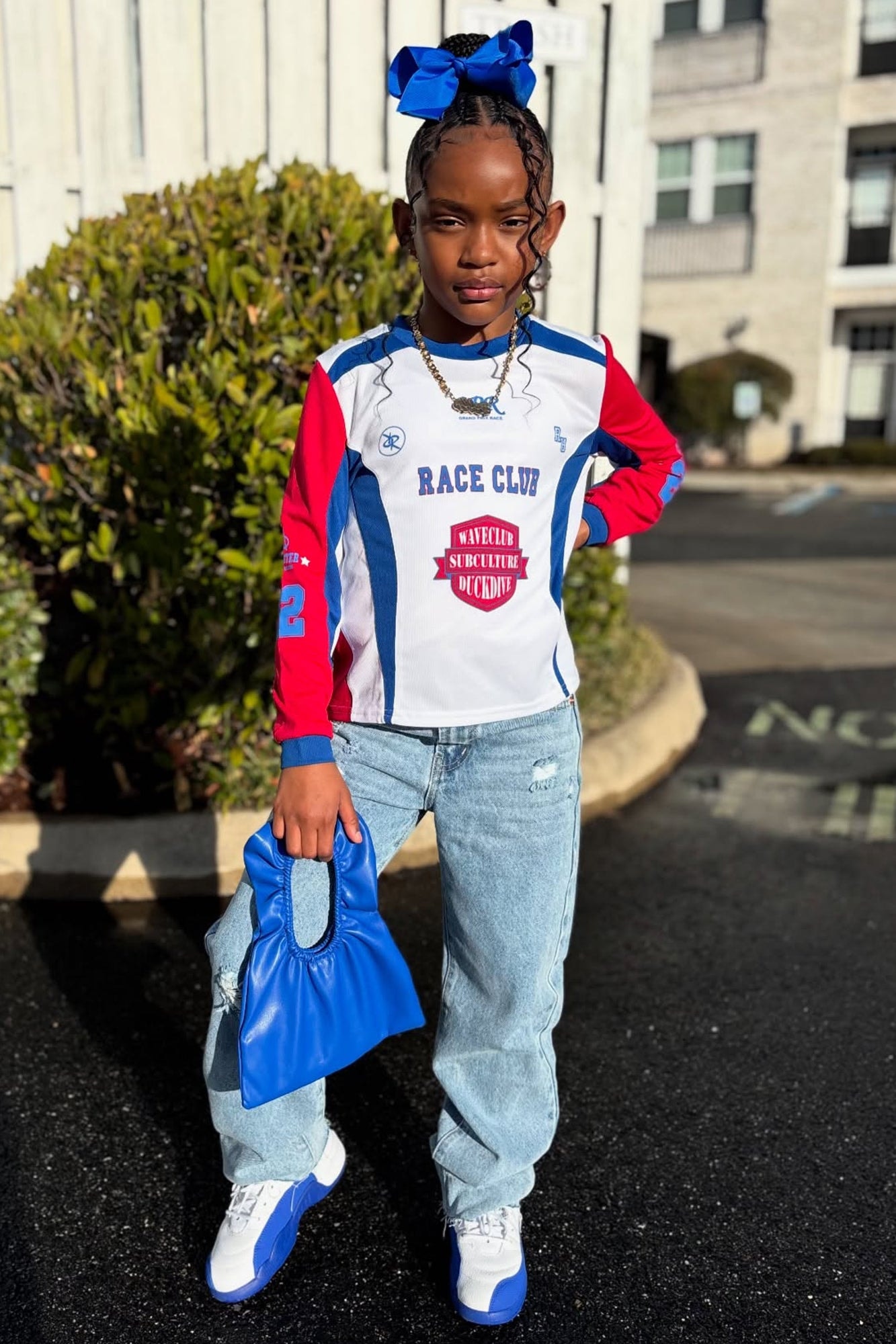 Mini Hot Shot Race Club Jersey Tee - White/combo image 1