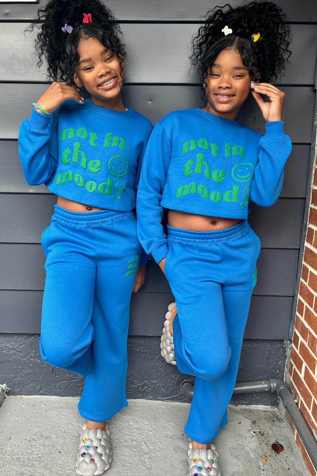 Mini Not In The Mood Jogger Set - Navy image 1