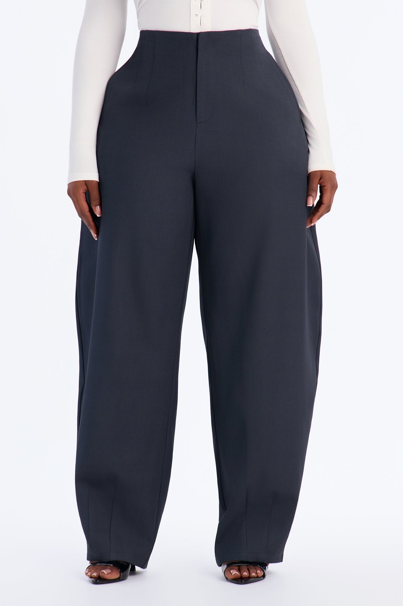 Margaret Barrel Trouser Pants 32″ - Midnight Navy alternate