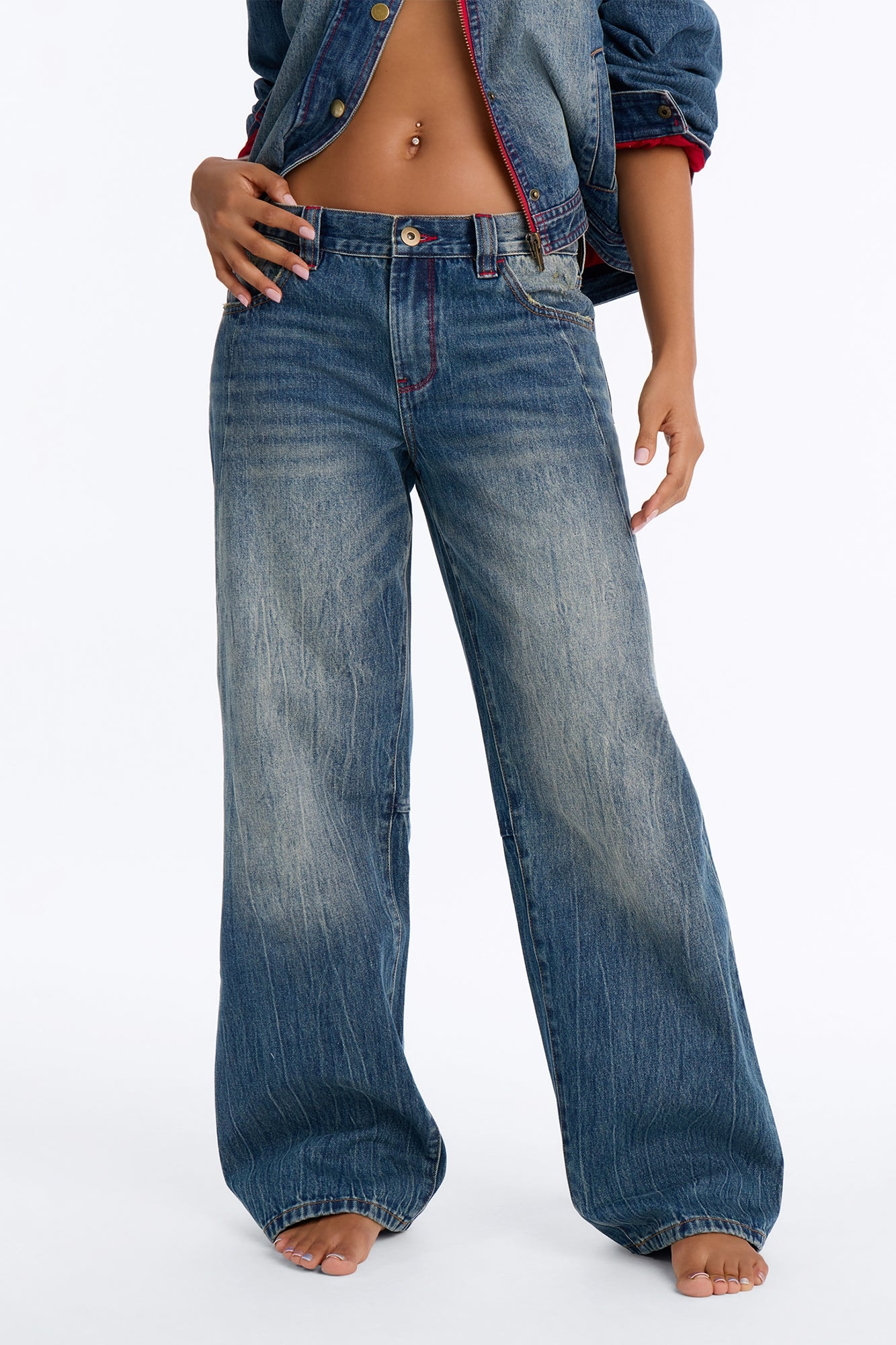 Smoke Signal Straight Leg Jeans - Vintage Wash image 1
