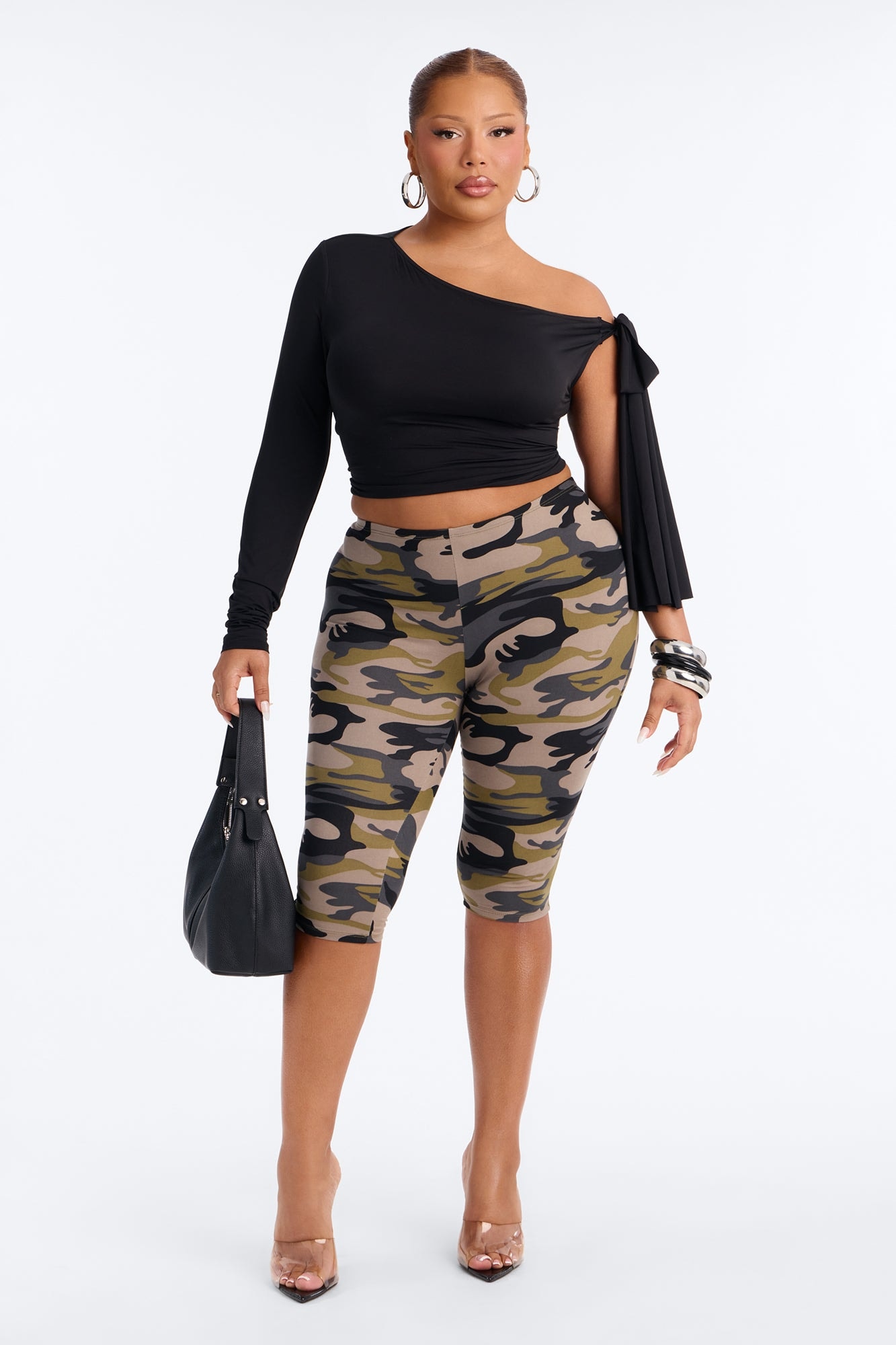 Break Free Low Rise Capri Legging - Grey/combo image 1