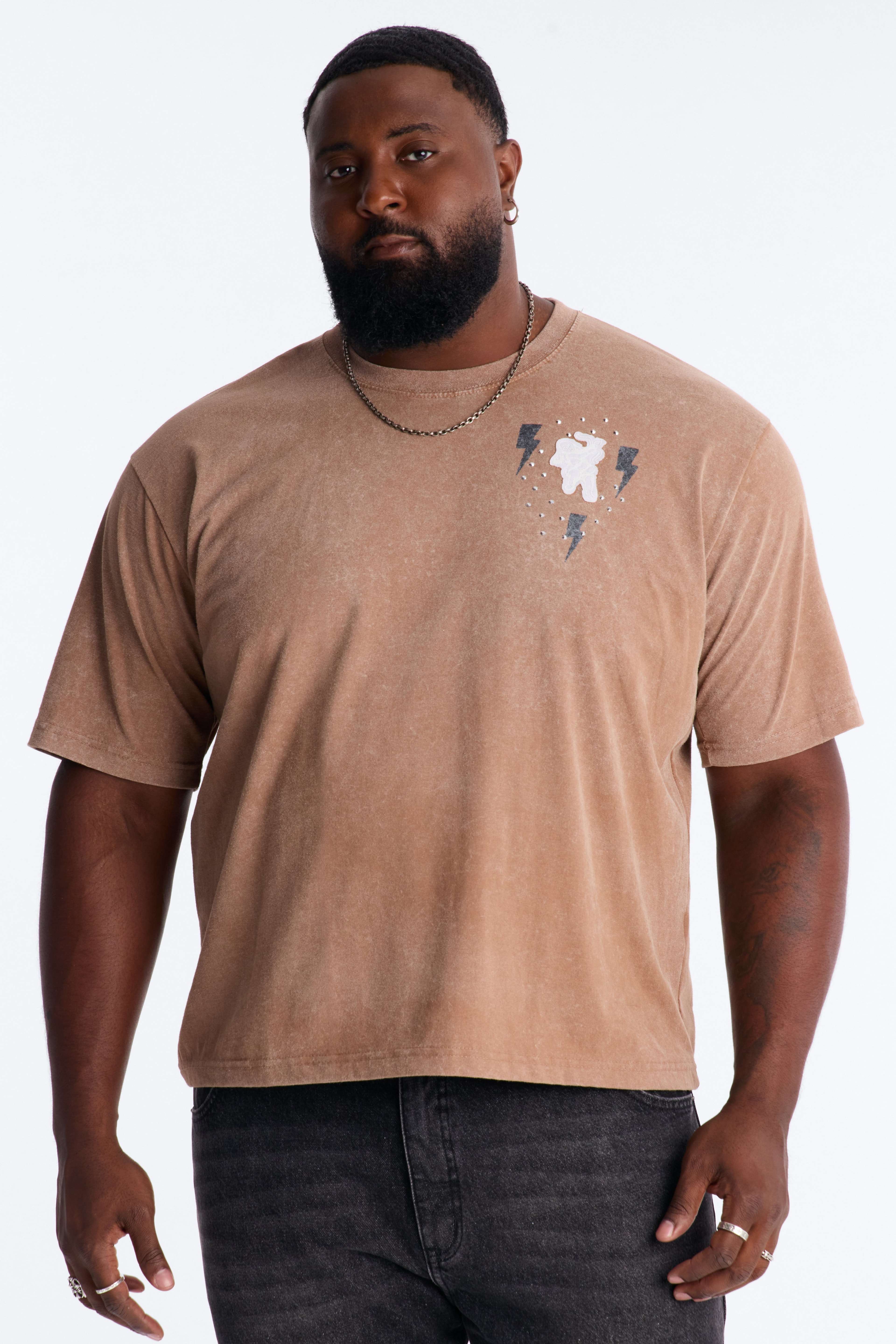 Anti Social Soul Raw Patch Short Sleeve Tee - Brown image 1