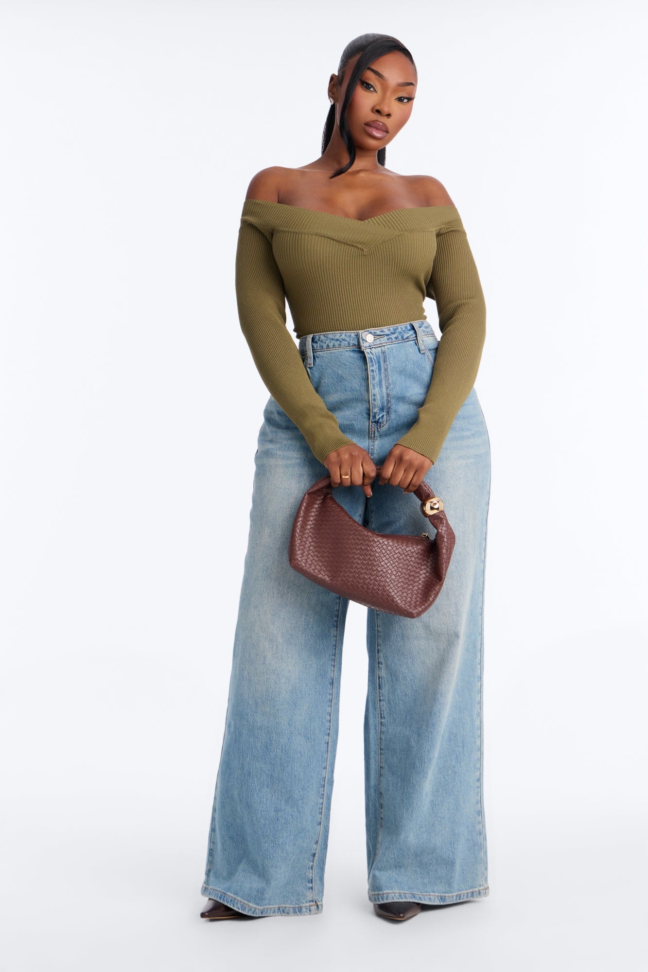 Sam Sweater Bodysuit - Olive alternate