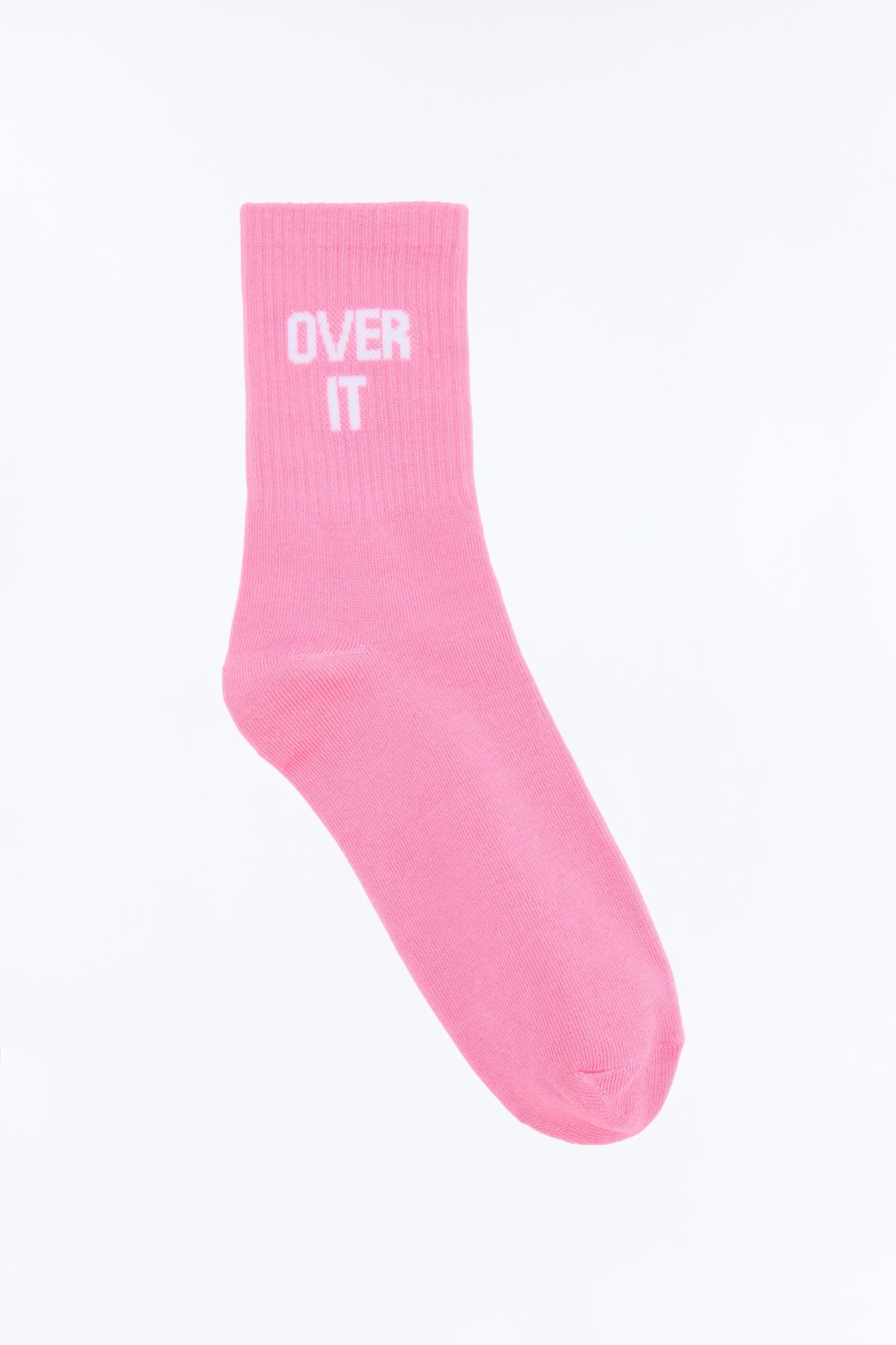 So Over It Crew Socks - Pink/combo image 1