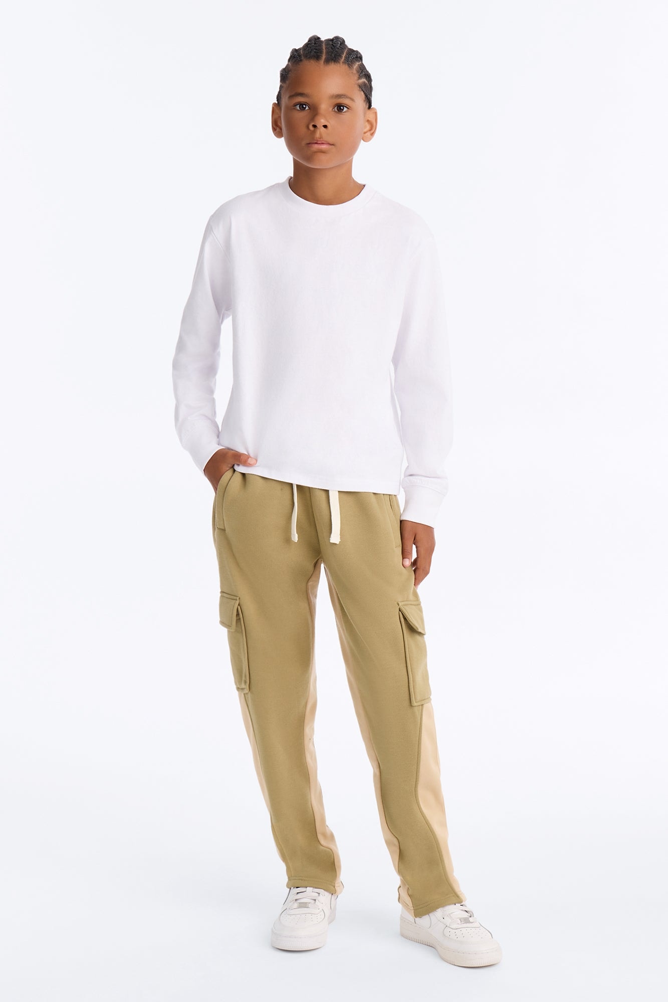 Mini Show A Little Cargo Flare Pant - Olive image 1