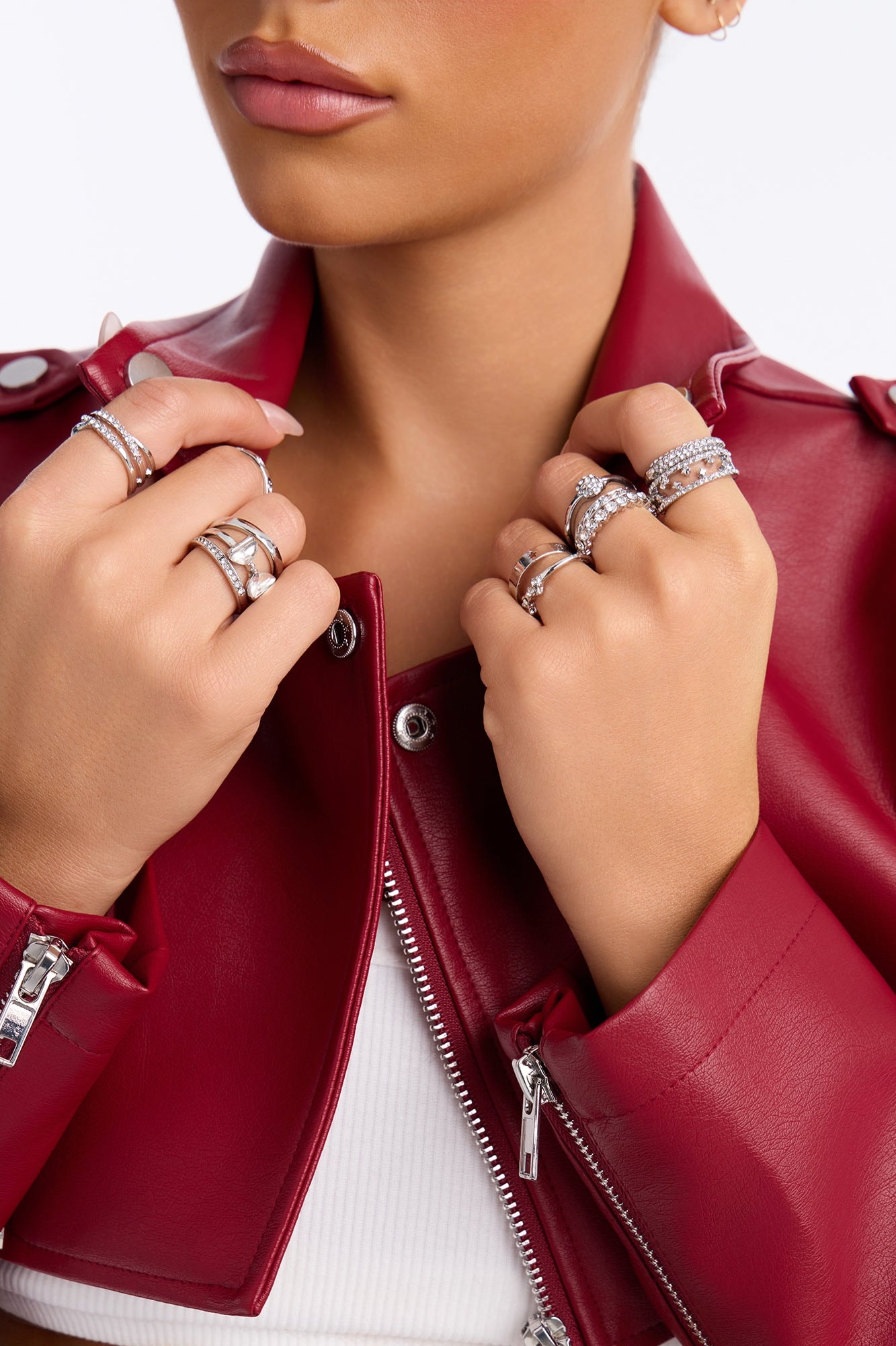 Take Me Dancing 12 Piece Ring Set - Silver alternate