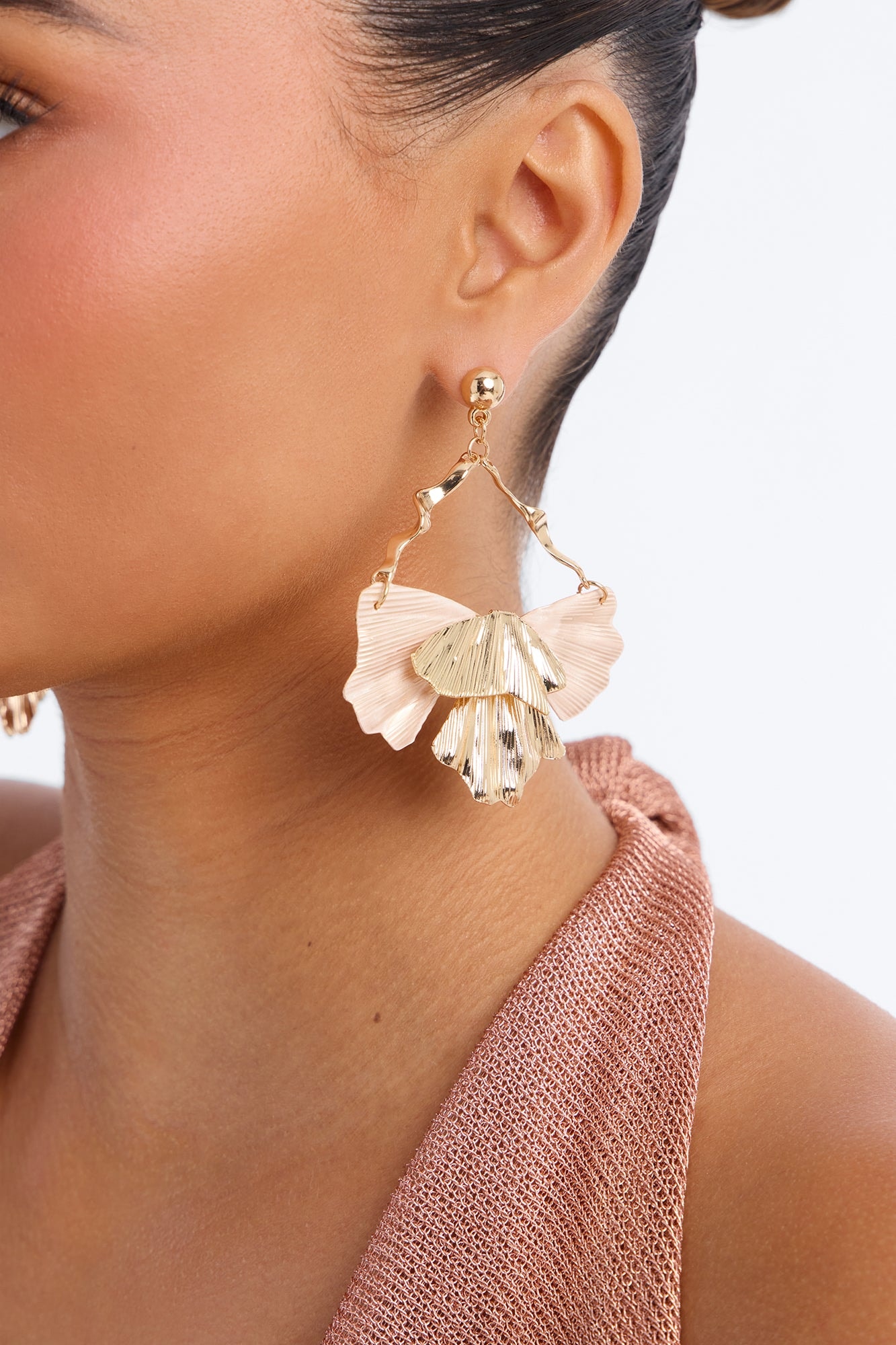 Never A Fan Girl Drop Earrings - Gold/combo image 1