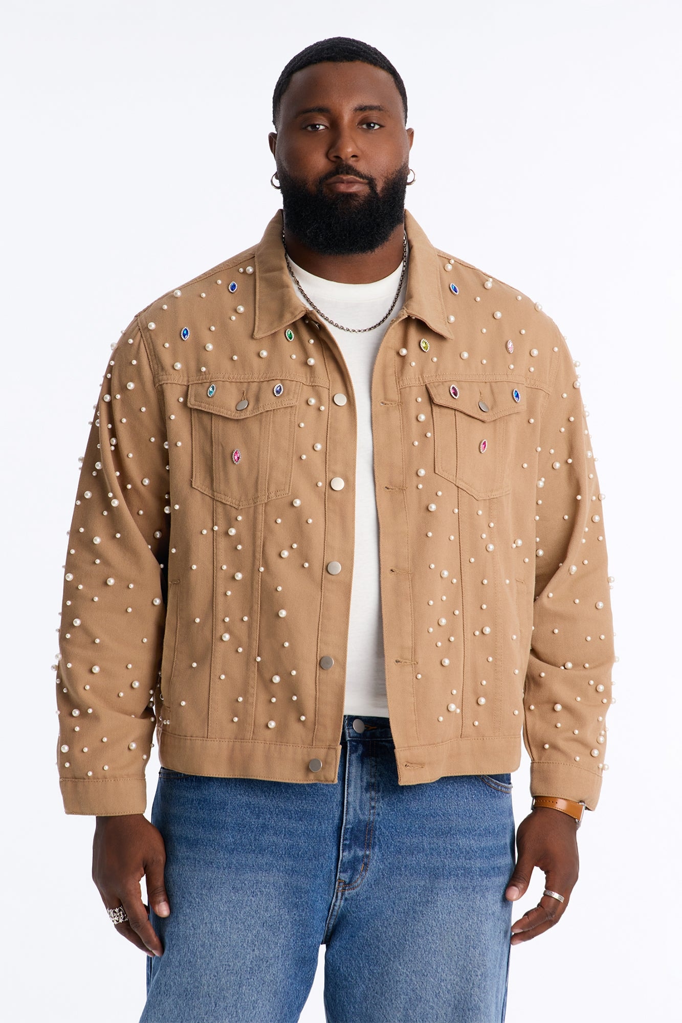 All Over Hardware Work Jacket - Khaki image 1