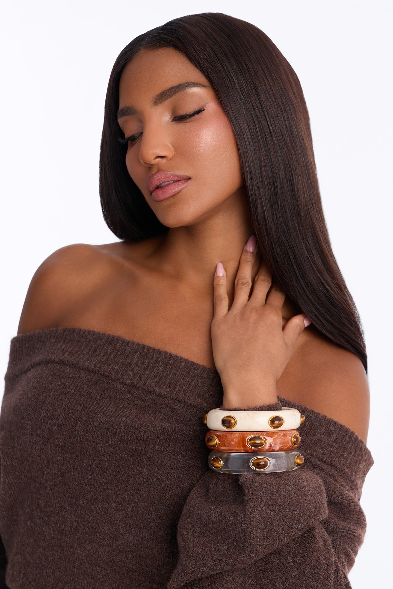 Eye On You 3 Piece Bracelet Set - Multi Color image 1