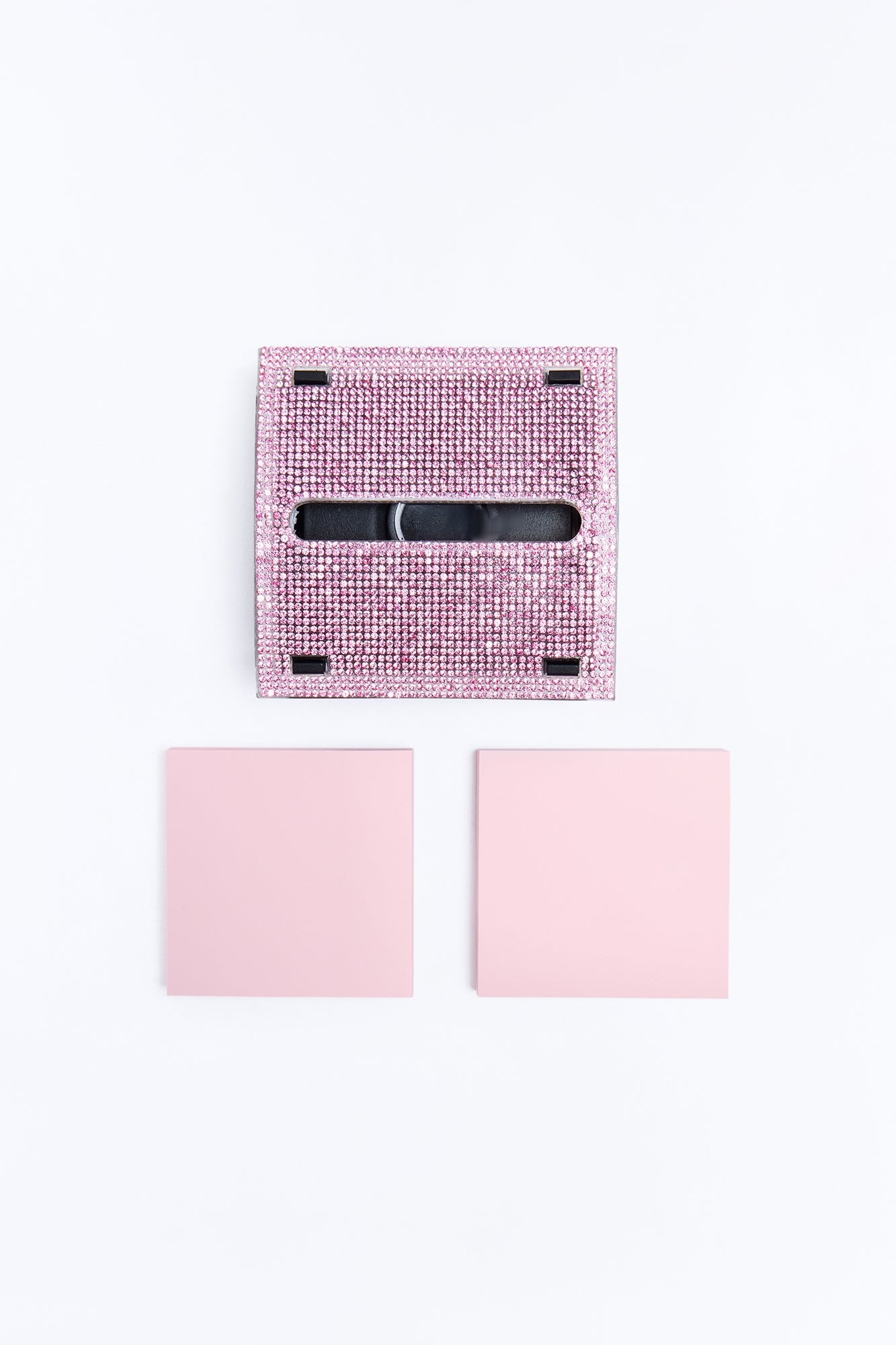 Rhinestone Sticky Note Dispenser - Pink image 1