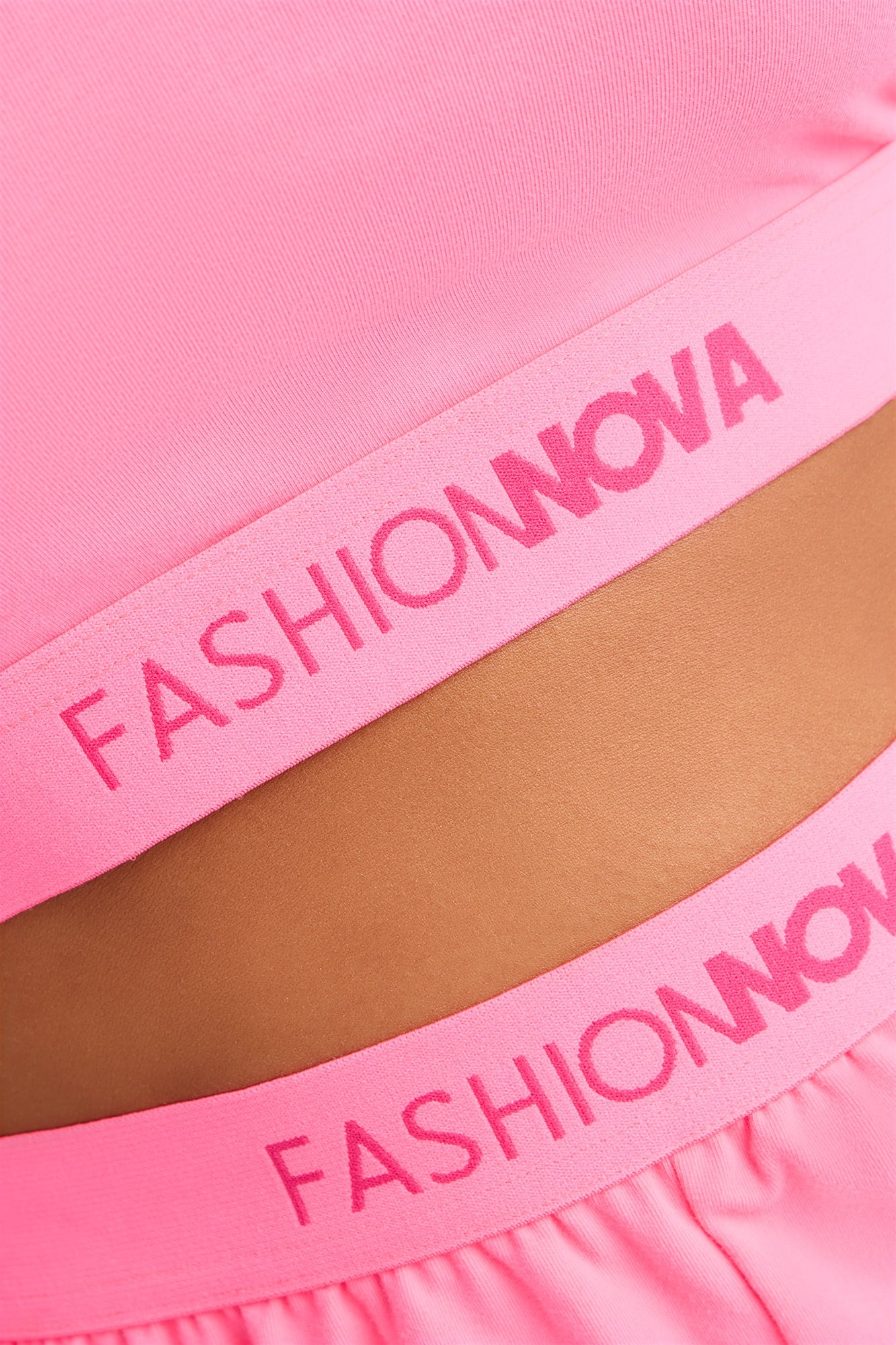 FN Mood High Neck Cotton Bra - Hot Pink alternate