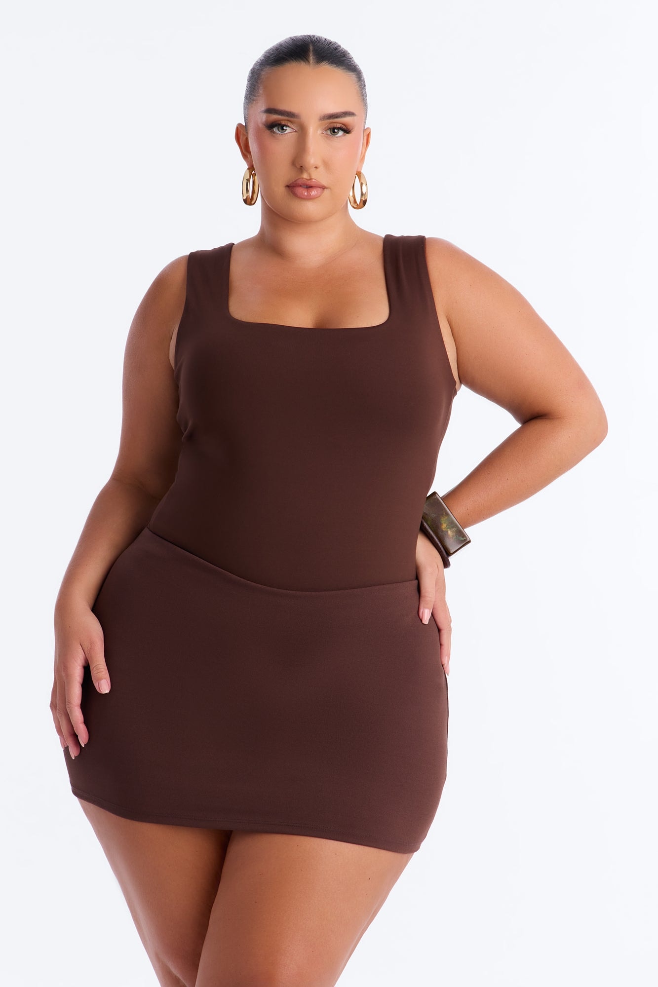 Adriana Smooth Fit Bodysuit - Brown image 1