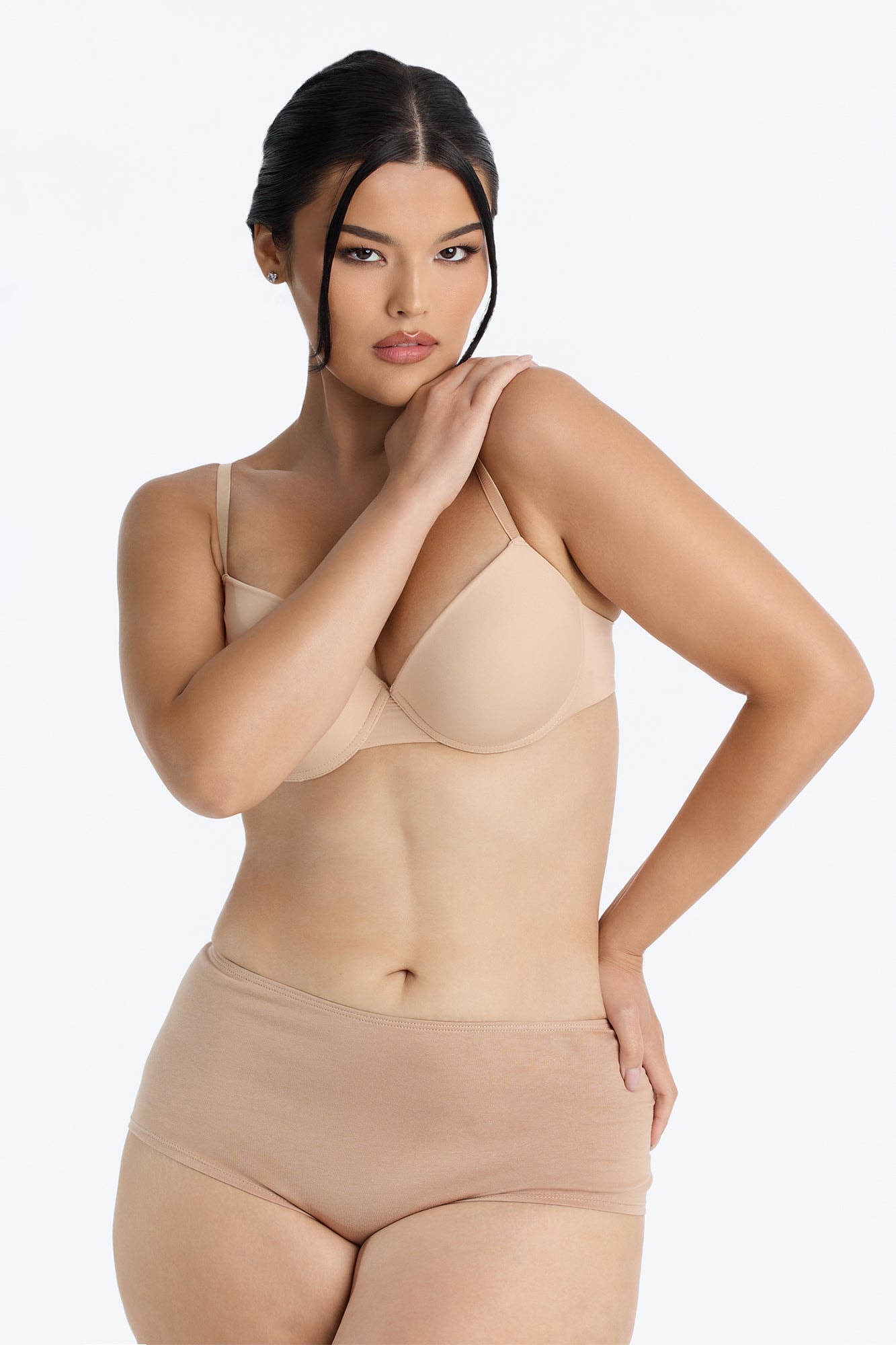 Dress Cotton Boyshort Panty - Nude image 1