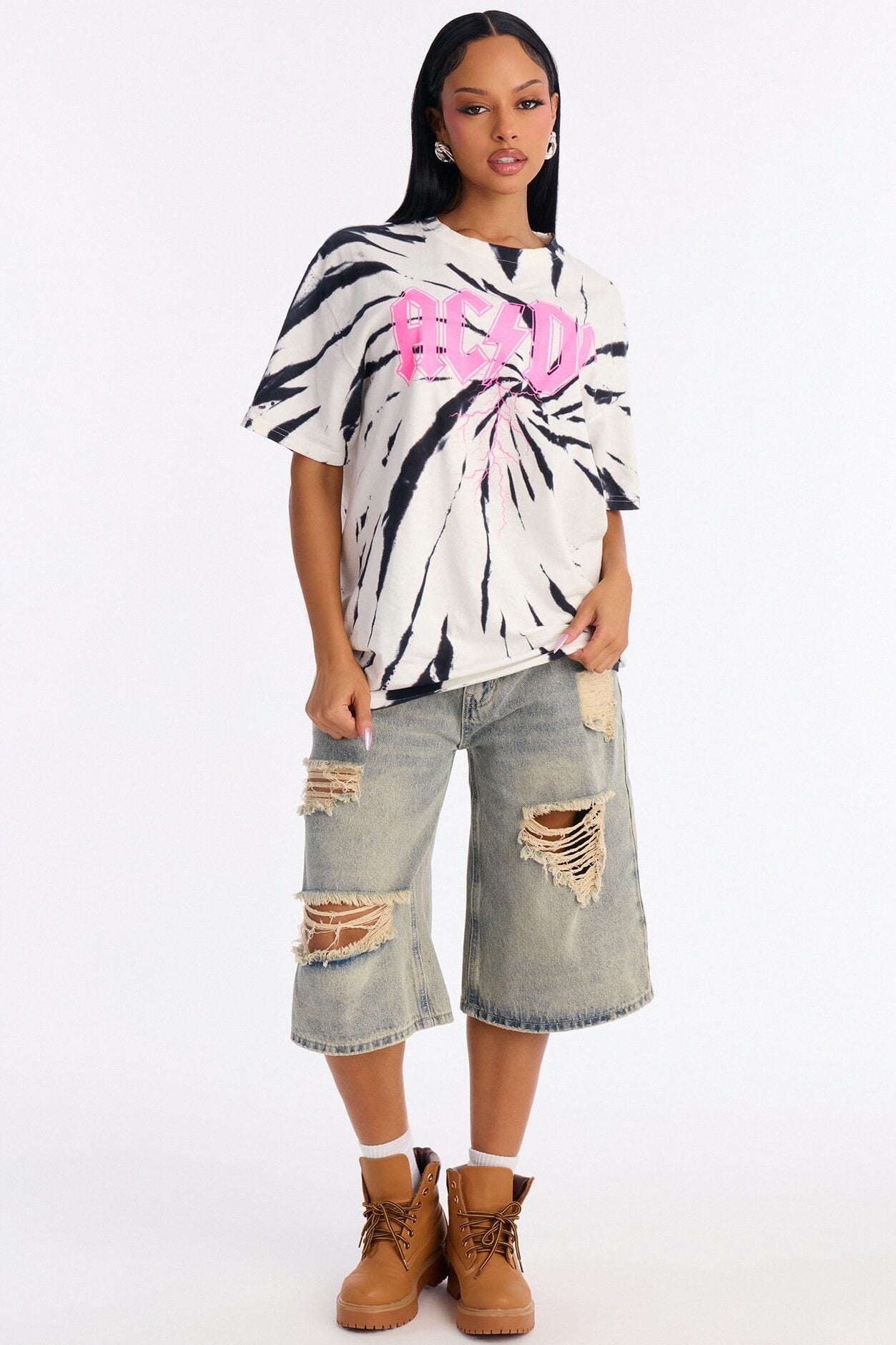 ACDC Spiral Washed Tee - Multi Color image 1