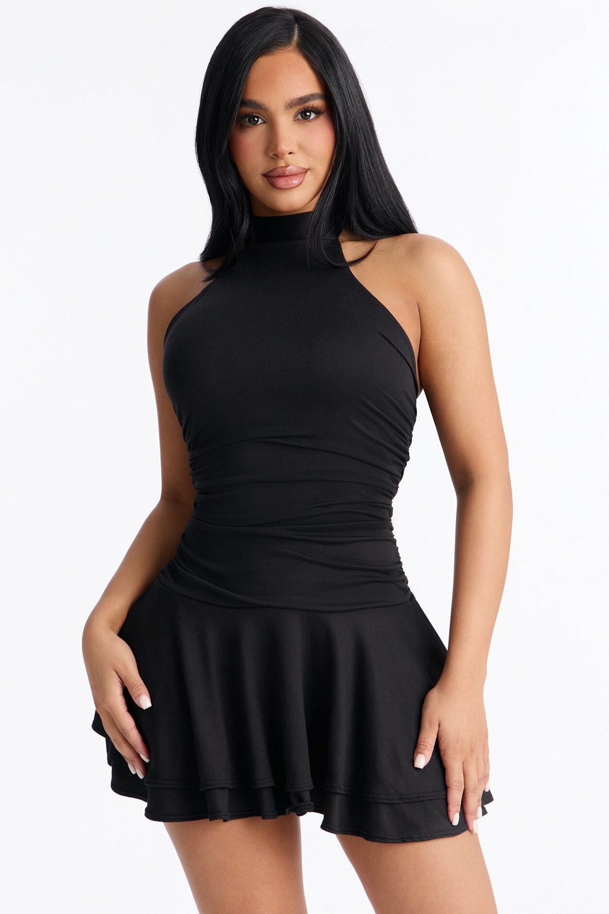 In The Spotlight Sleeveless Mini Dress - Black image 1