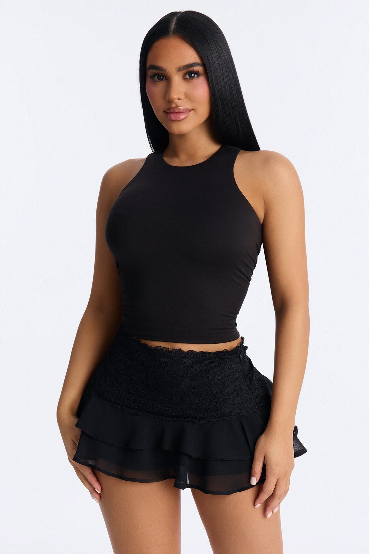 Jamie Double Lined Tank Top - Black image 1