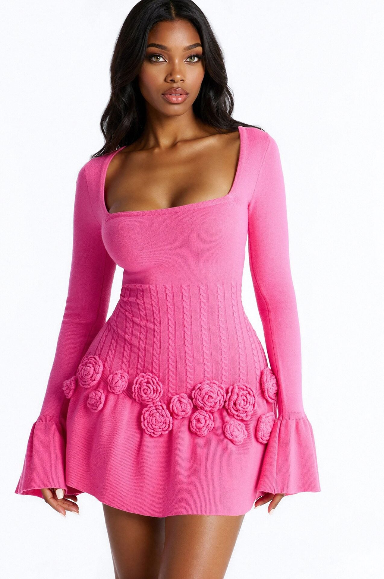 Silvana Rose Sweater Mini Dress - Pink image 1
