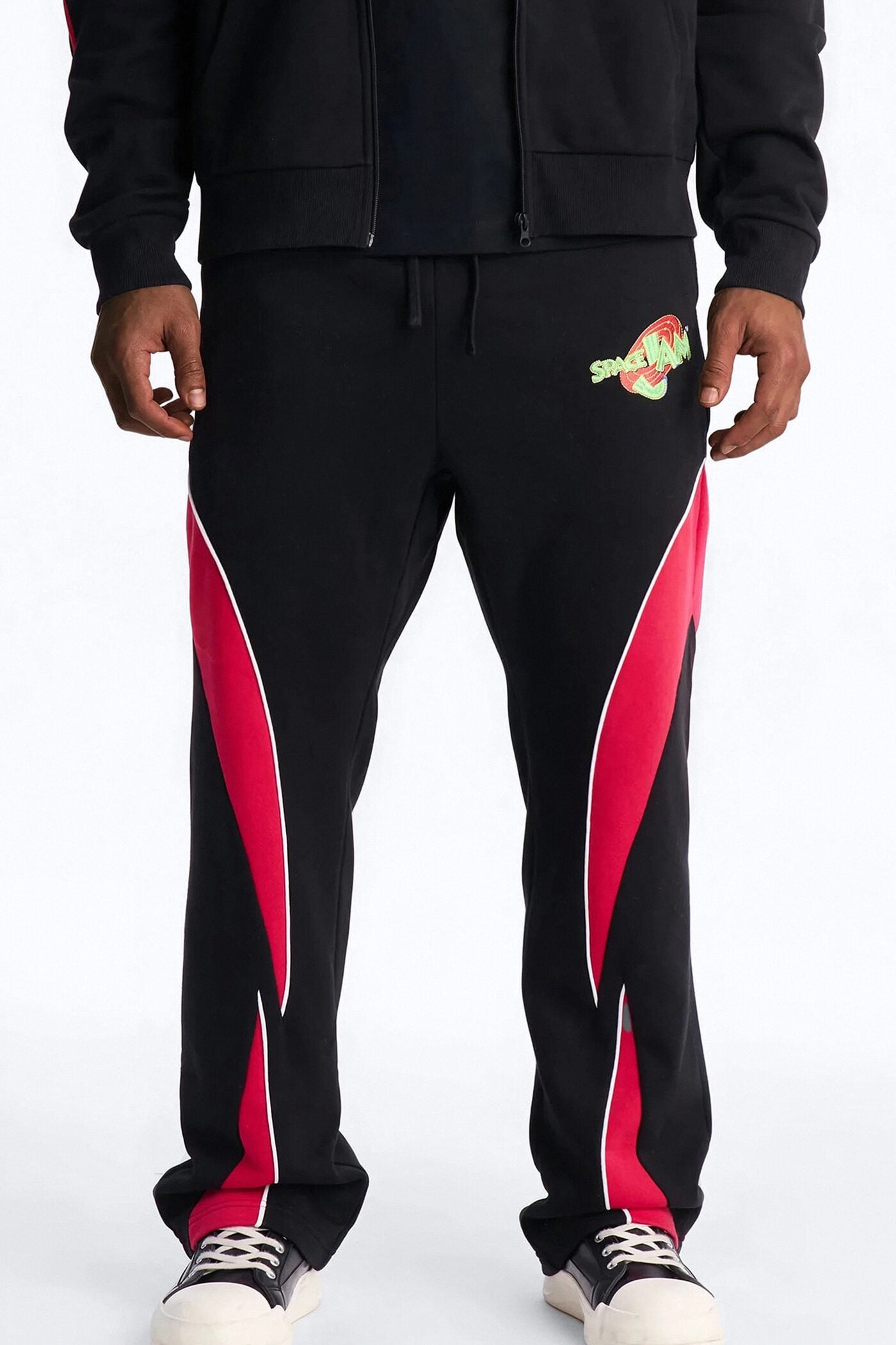 Space Jam Monstars Defense Paneled Straight Sweat Pants - Black image 1