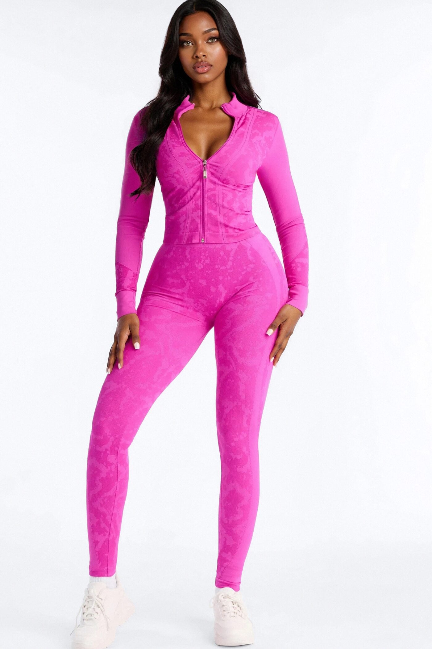 Weekend Errands Seamless Legging Set - Fuchsia image 1