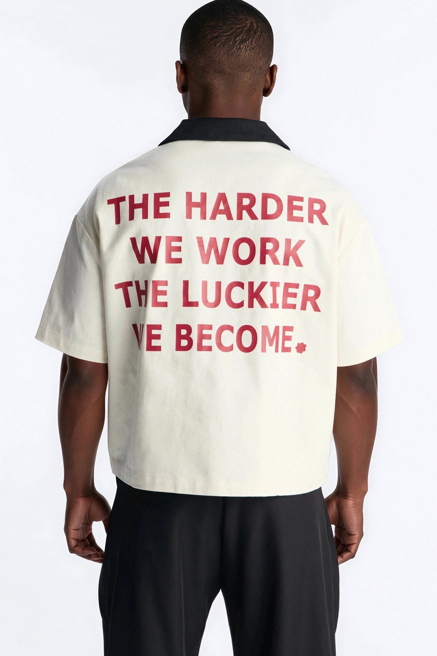 Cropped Rustpoint Mechanic Button Up Shirt - Cream image 1