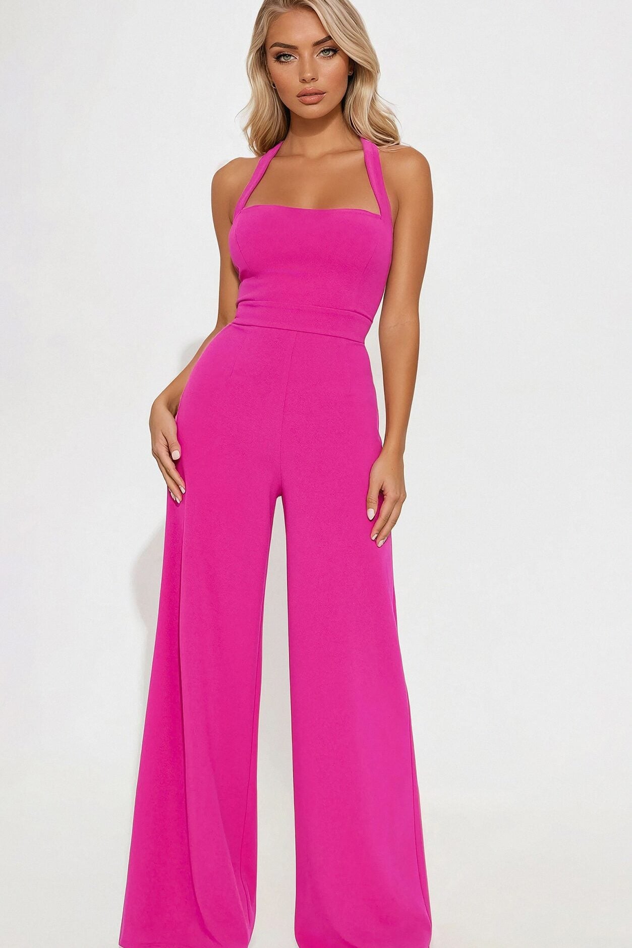 Cater To Me Jumpsuit - Fuchsia image 1