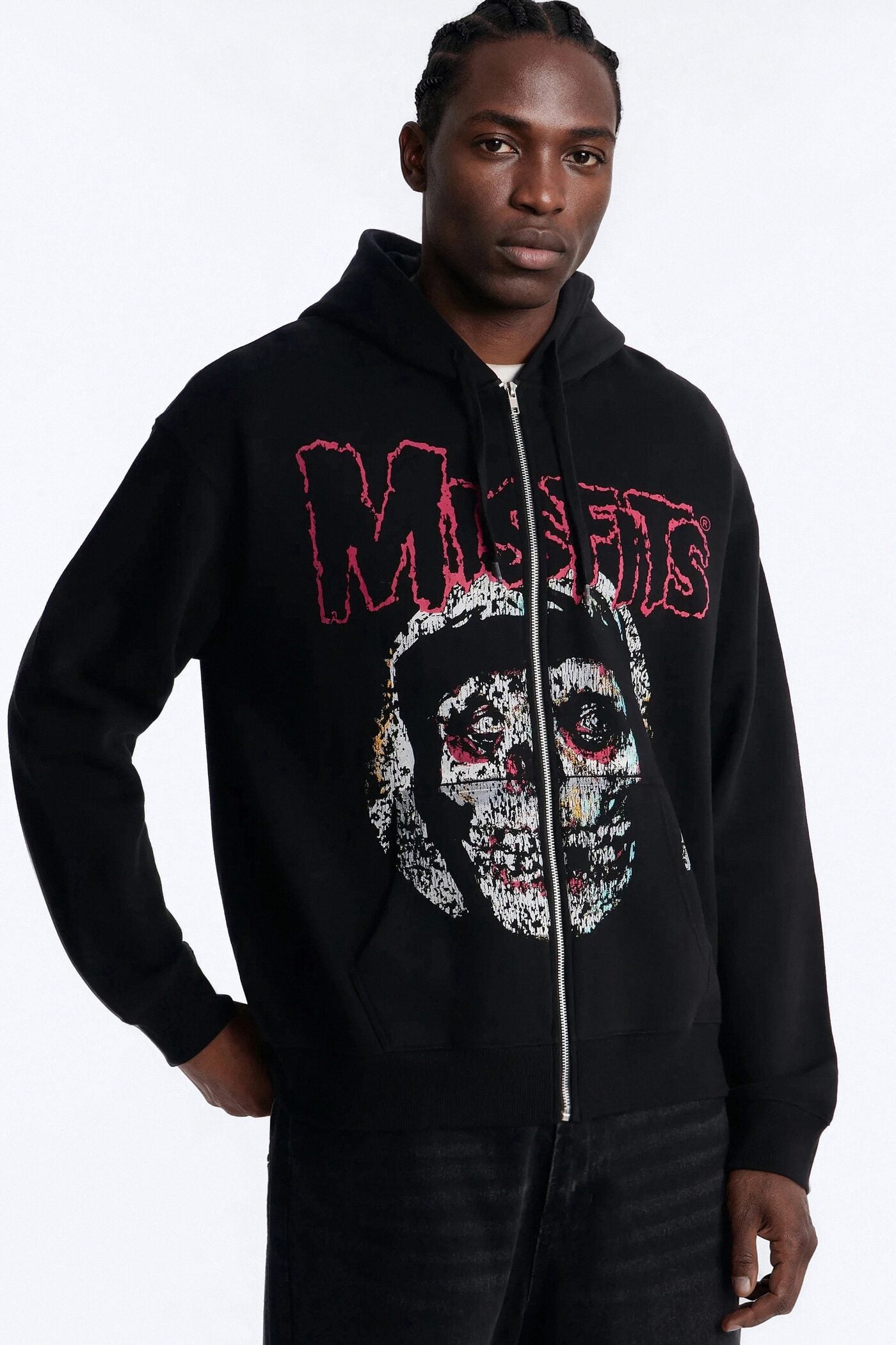 MIsfits Vintage Zip Hoodie - Black Wash image 1
