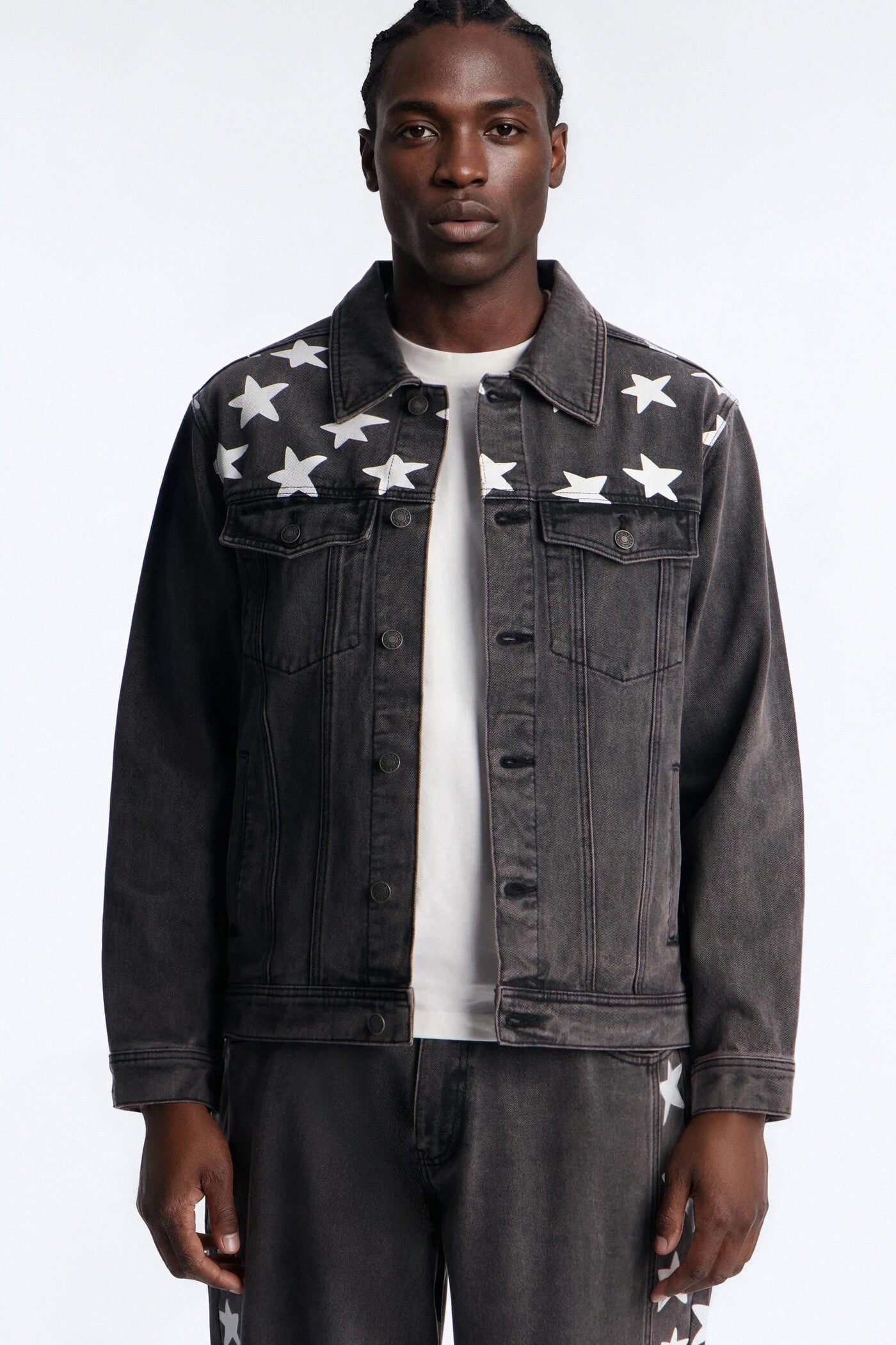 Star Spangled Denim Trucker Jacket - Black Wash image 1