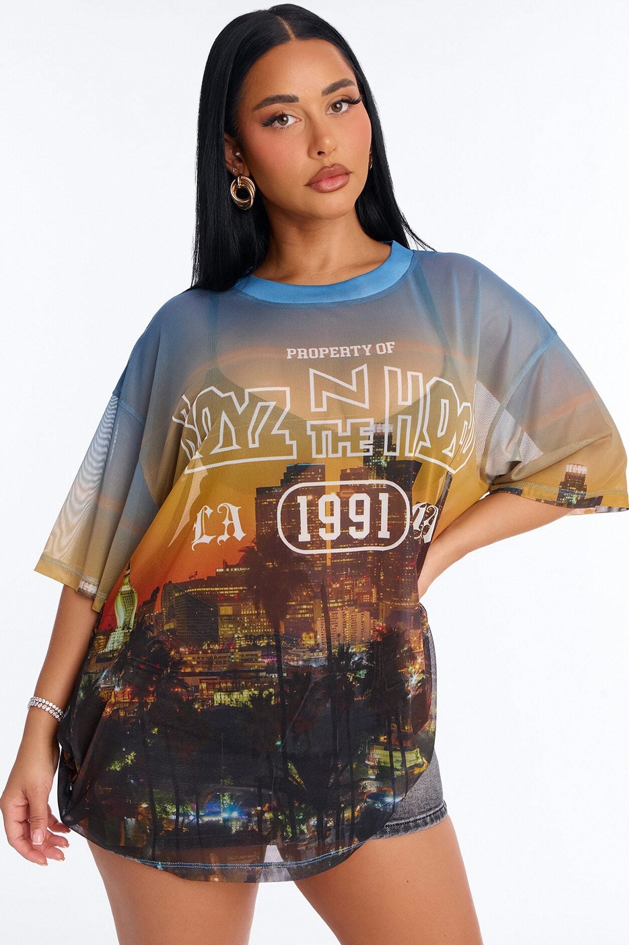 Boyz N The Hood Mesh Photoreal Tee - Multi Color image 1