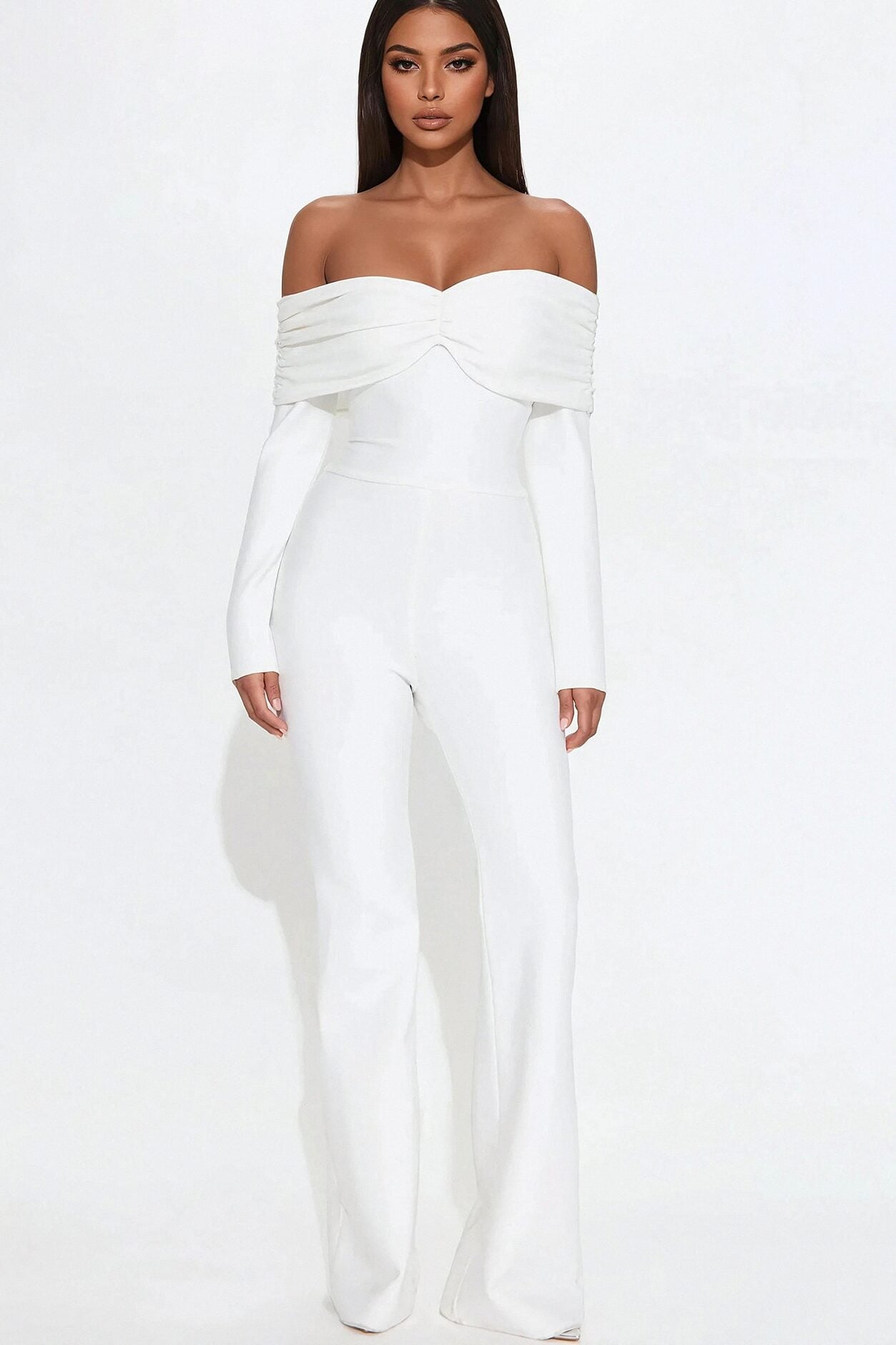 Robin Bandage Jumpsuit - White image 1