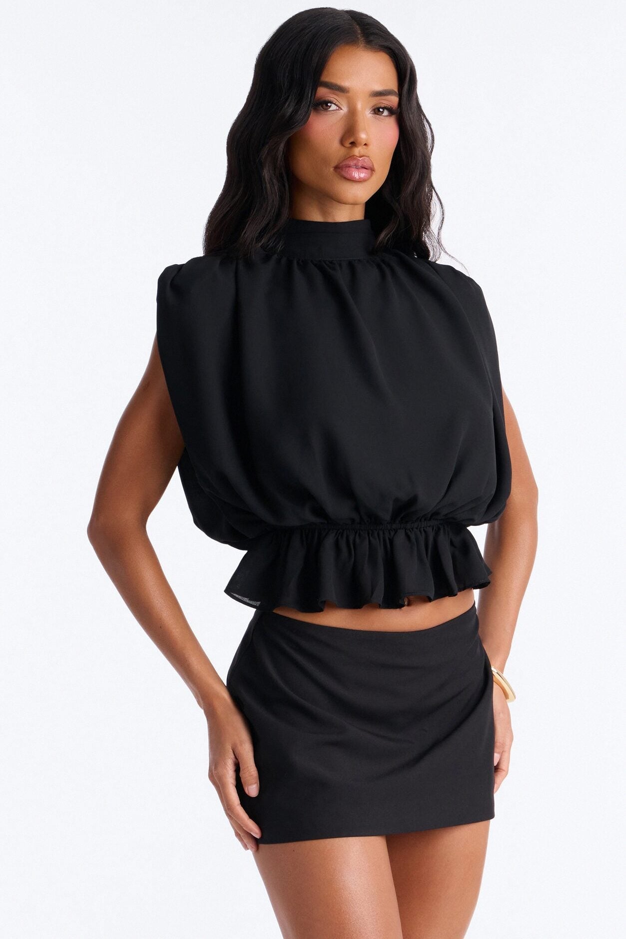 Muse Mode Chiffon Top - Black image 1