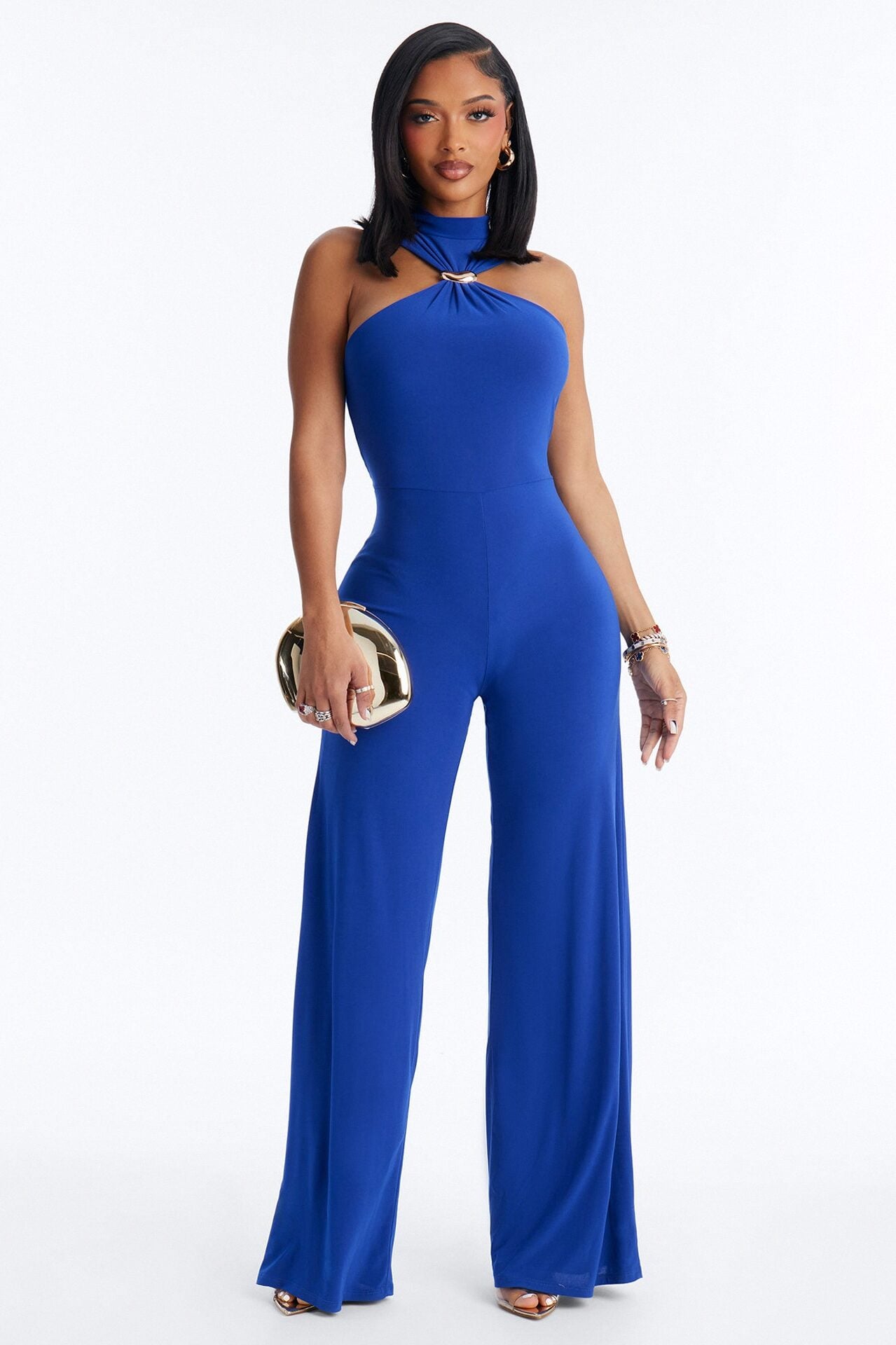 Tina Sleeveless Wide Leg Jumpsuit - Royal image 1