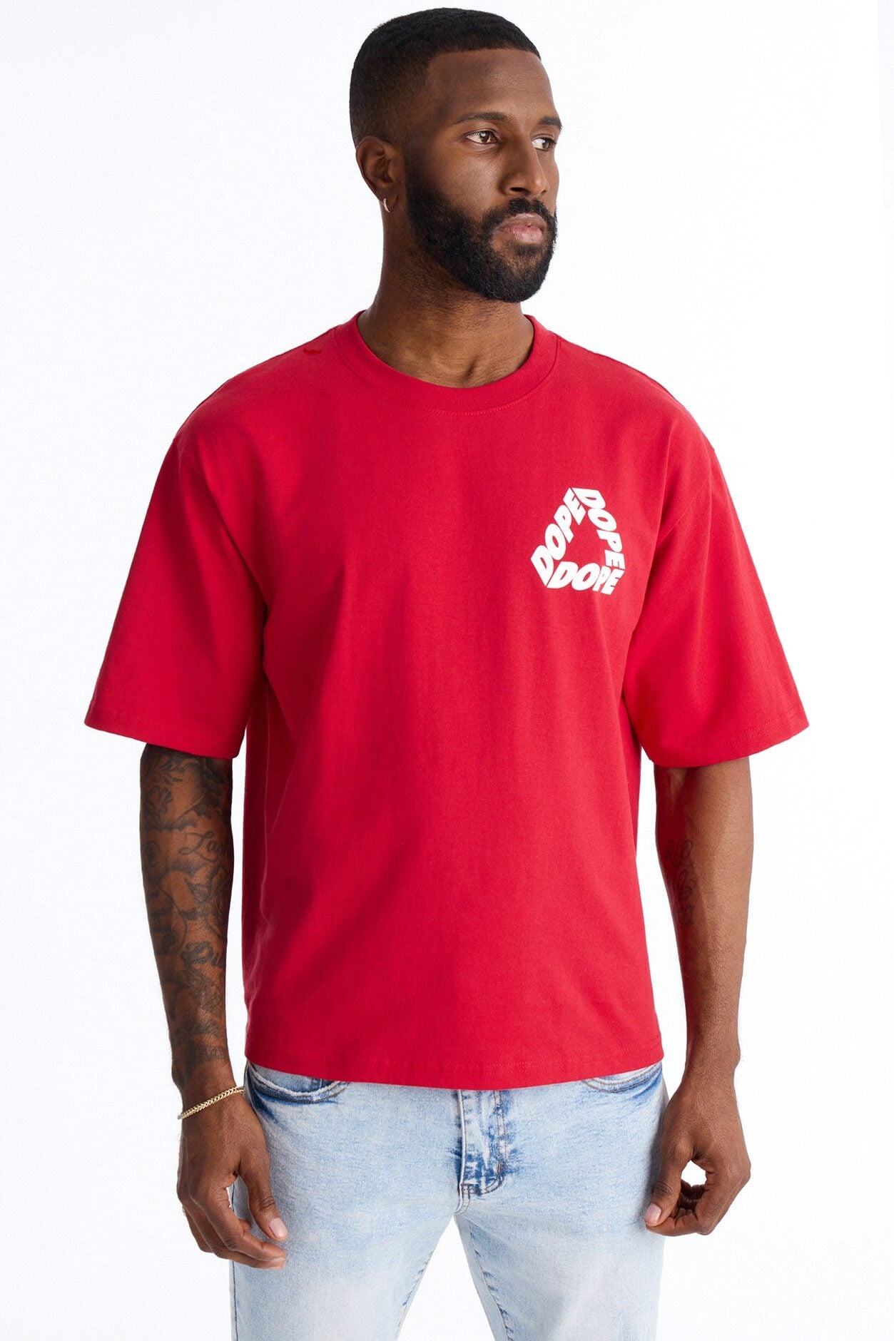 Dope Boxy Short Sleeve Tee - Red image 1