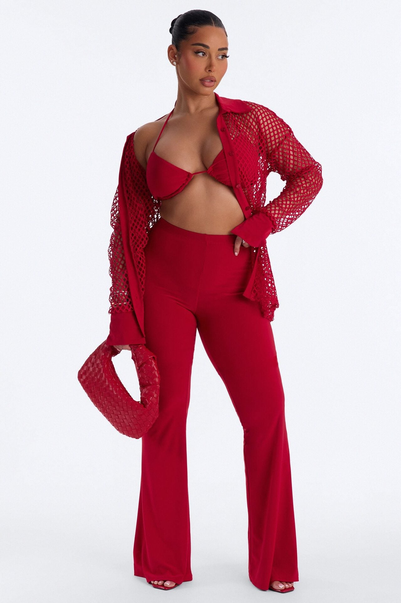 Catch Me 3 Piece Pant Set - Red image 1