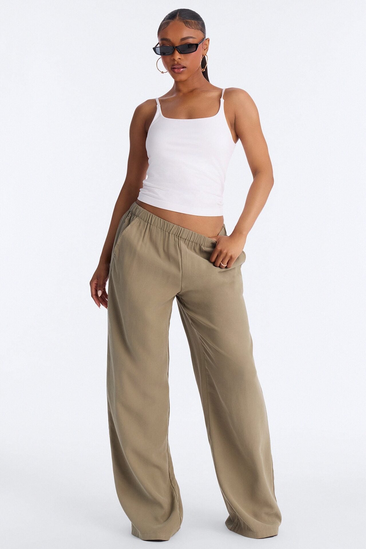 Coffee Break Straight Leg Pant 33″ - Olive image 1