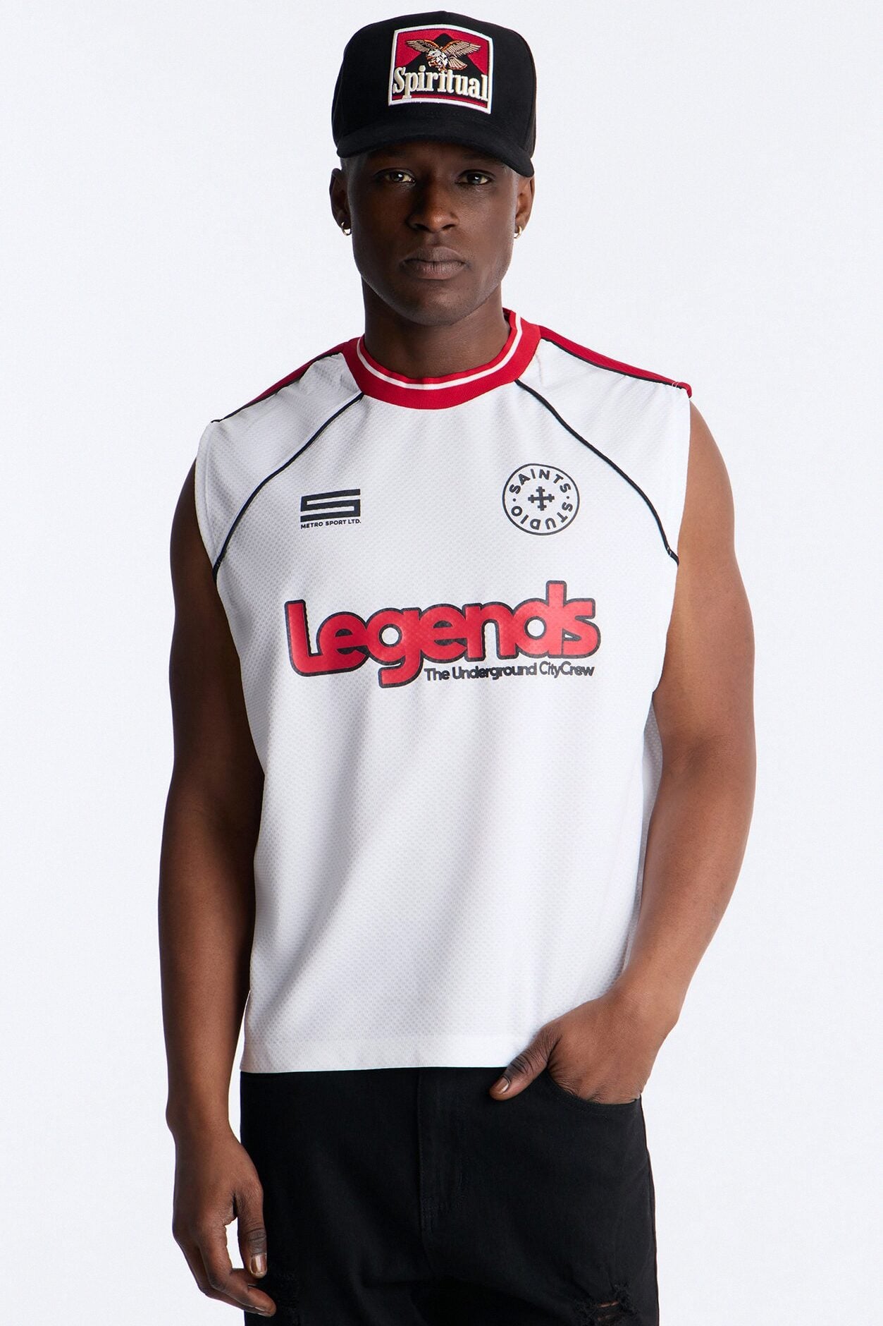 9 Legends Sleeveless Jersey - White image 1